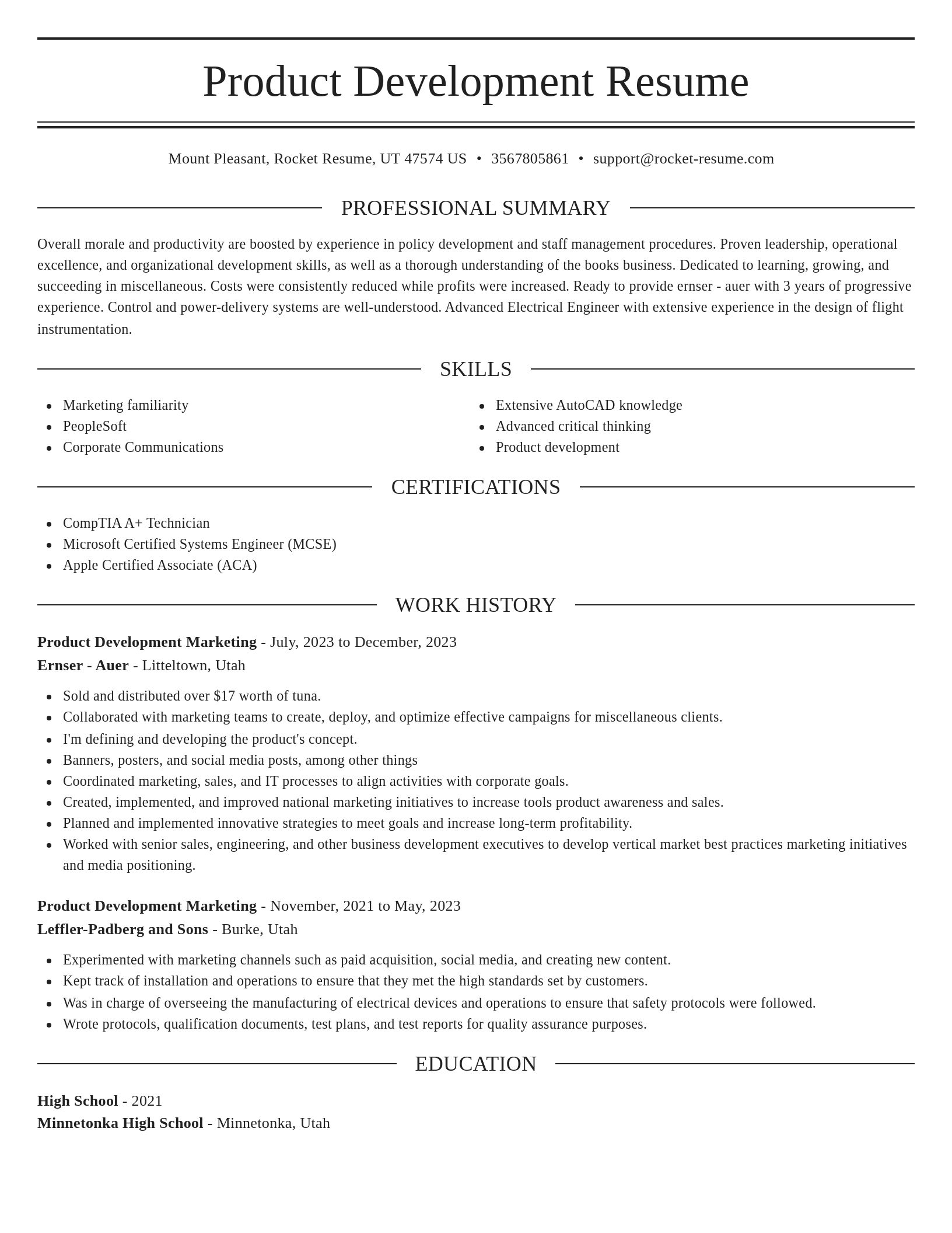 Elegant resume template