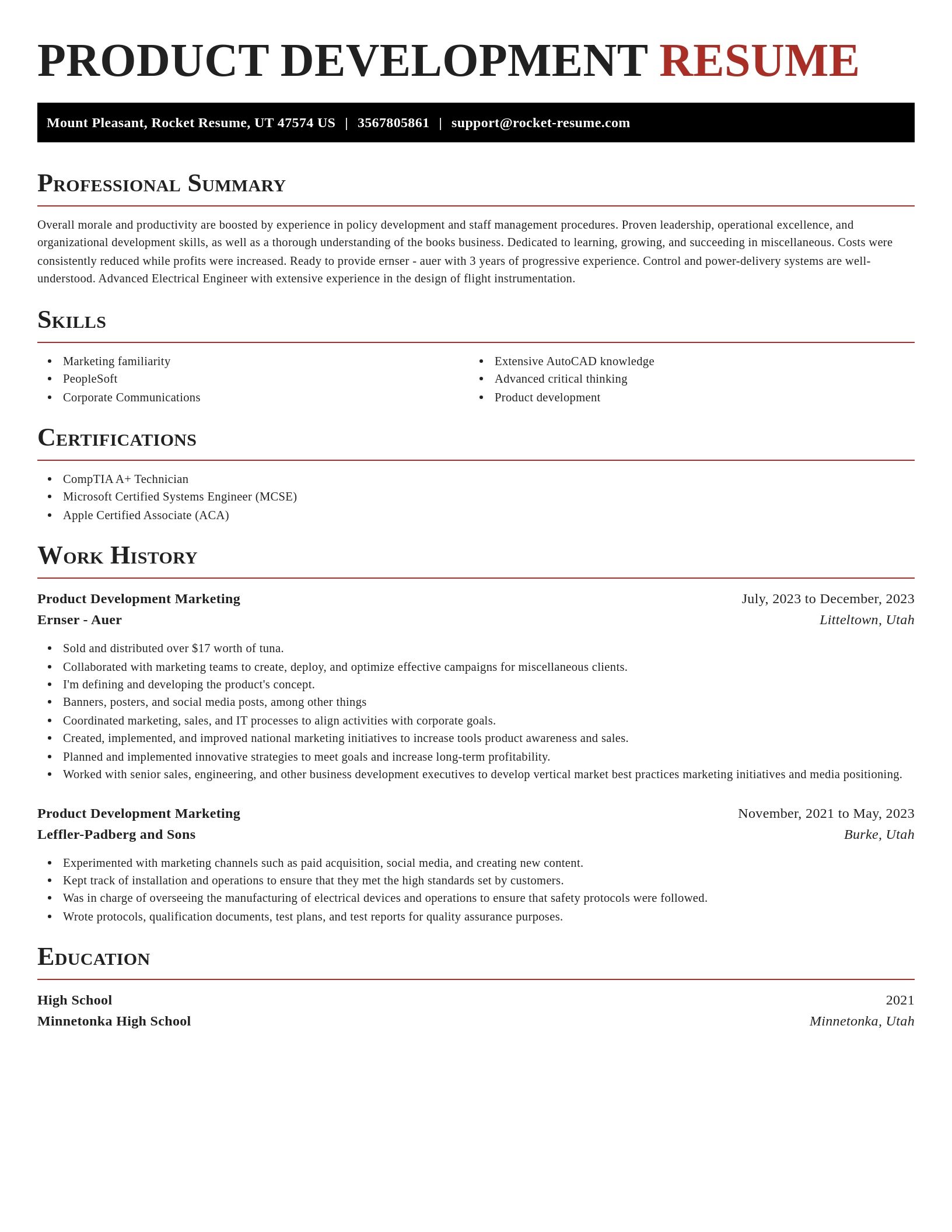 Exquisite resume template