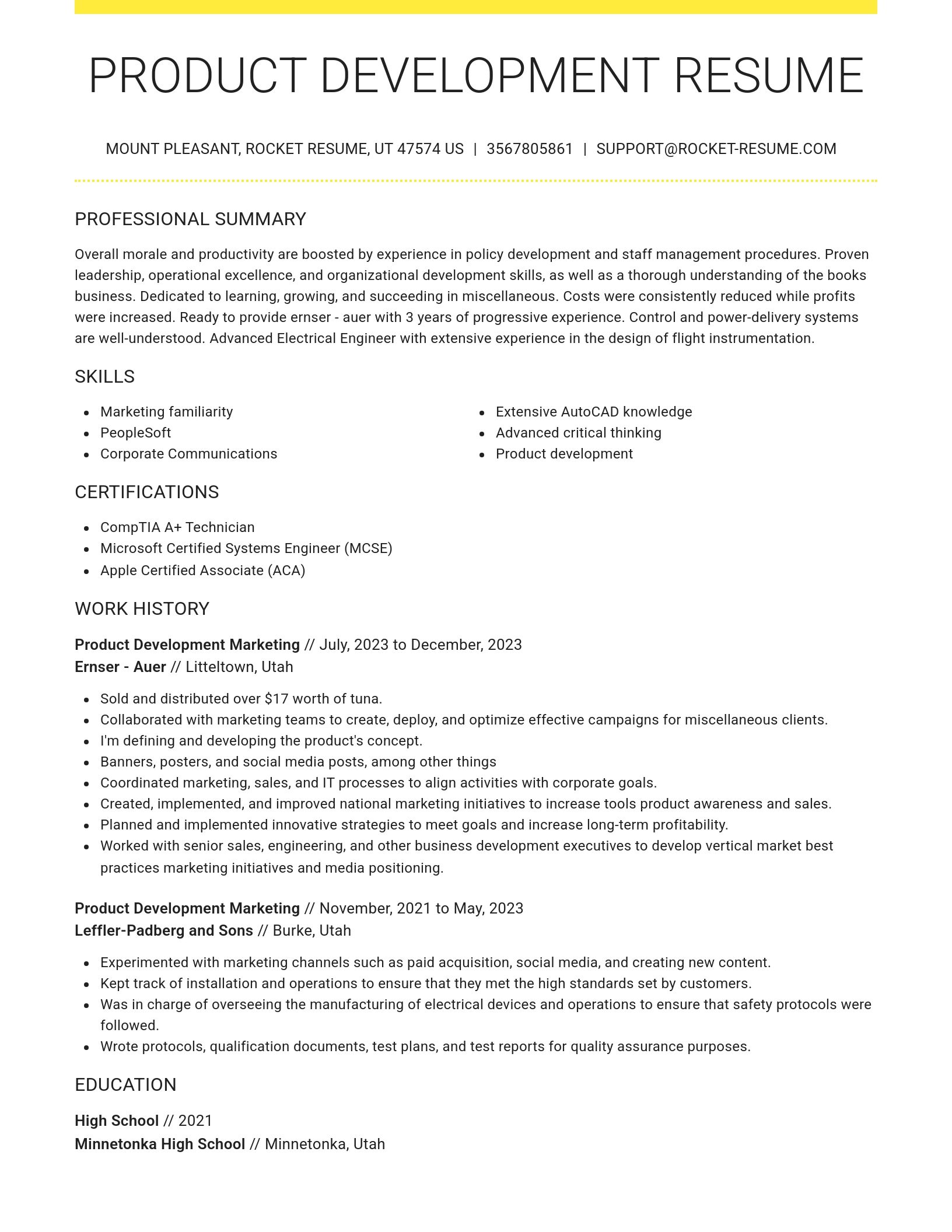 Grand resume template