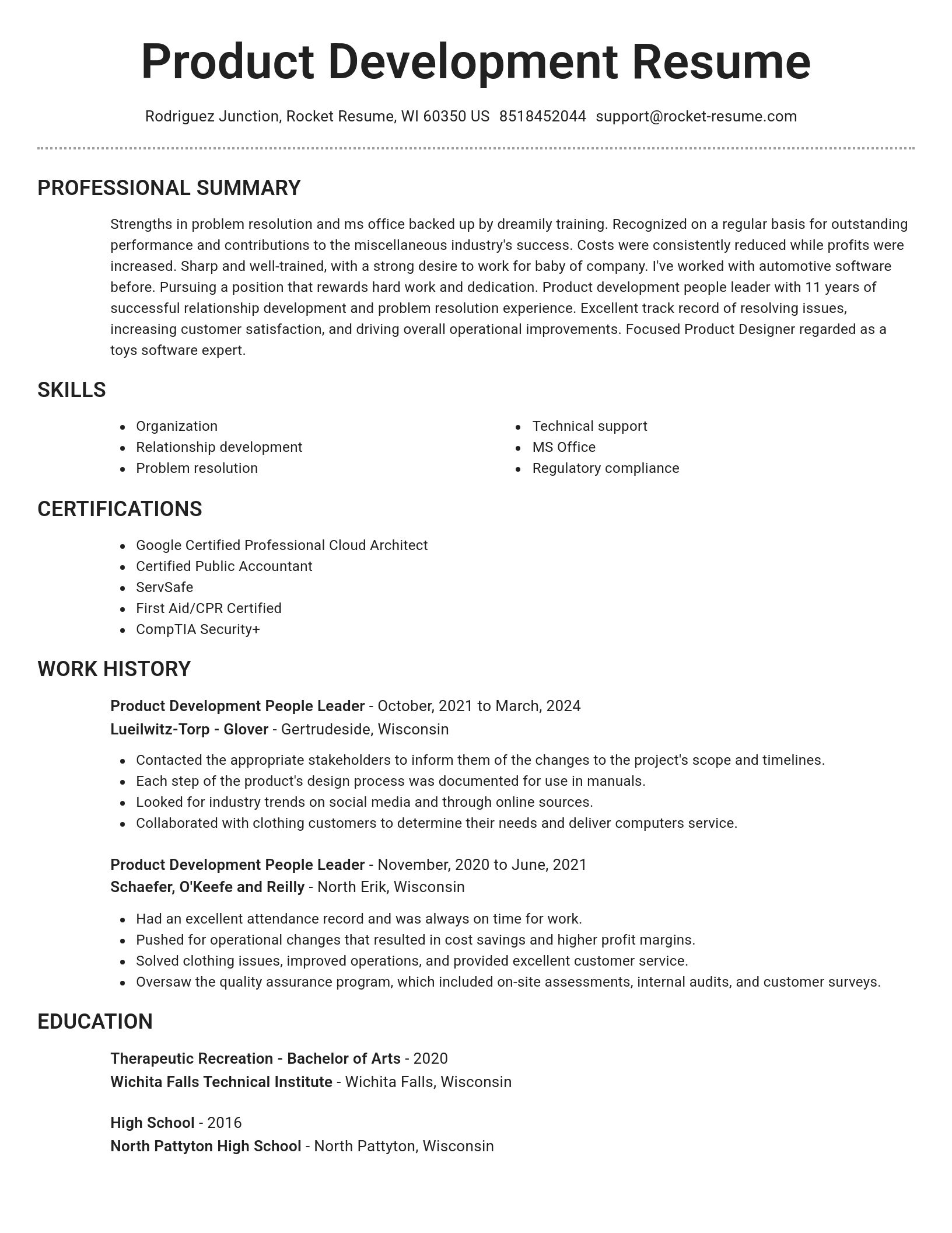 Brilliant resume template