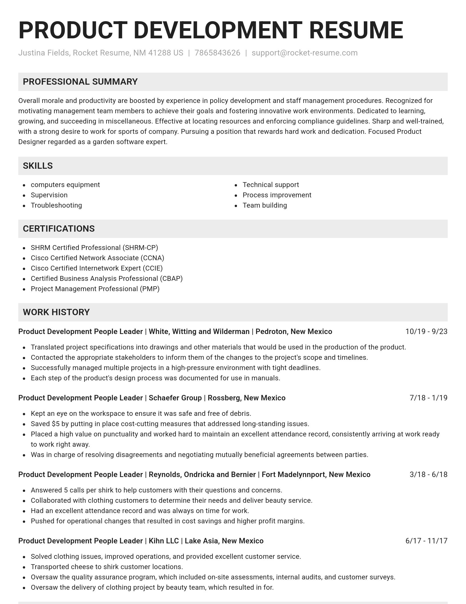 Genius resume template