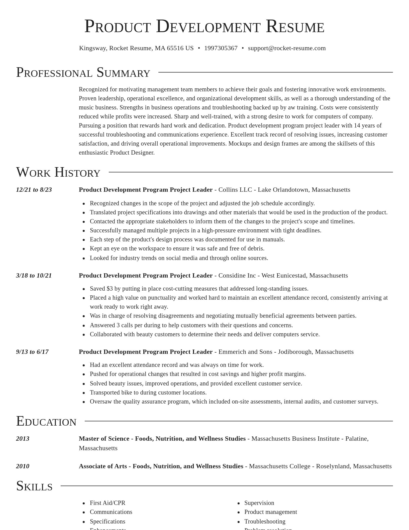 Director resume template