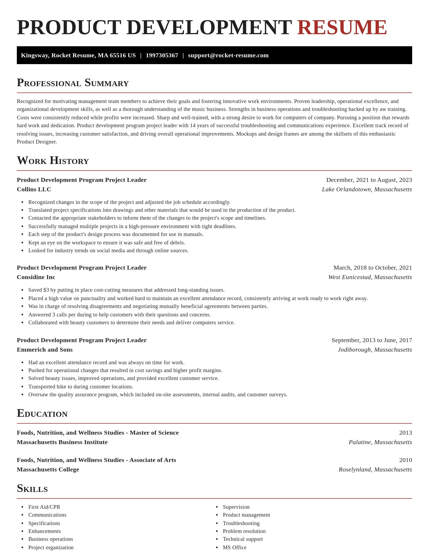 Exquisite resume template