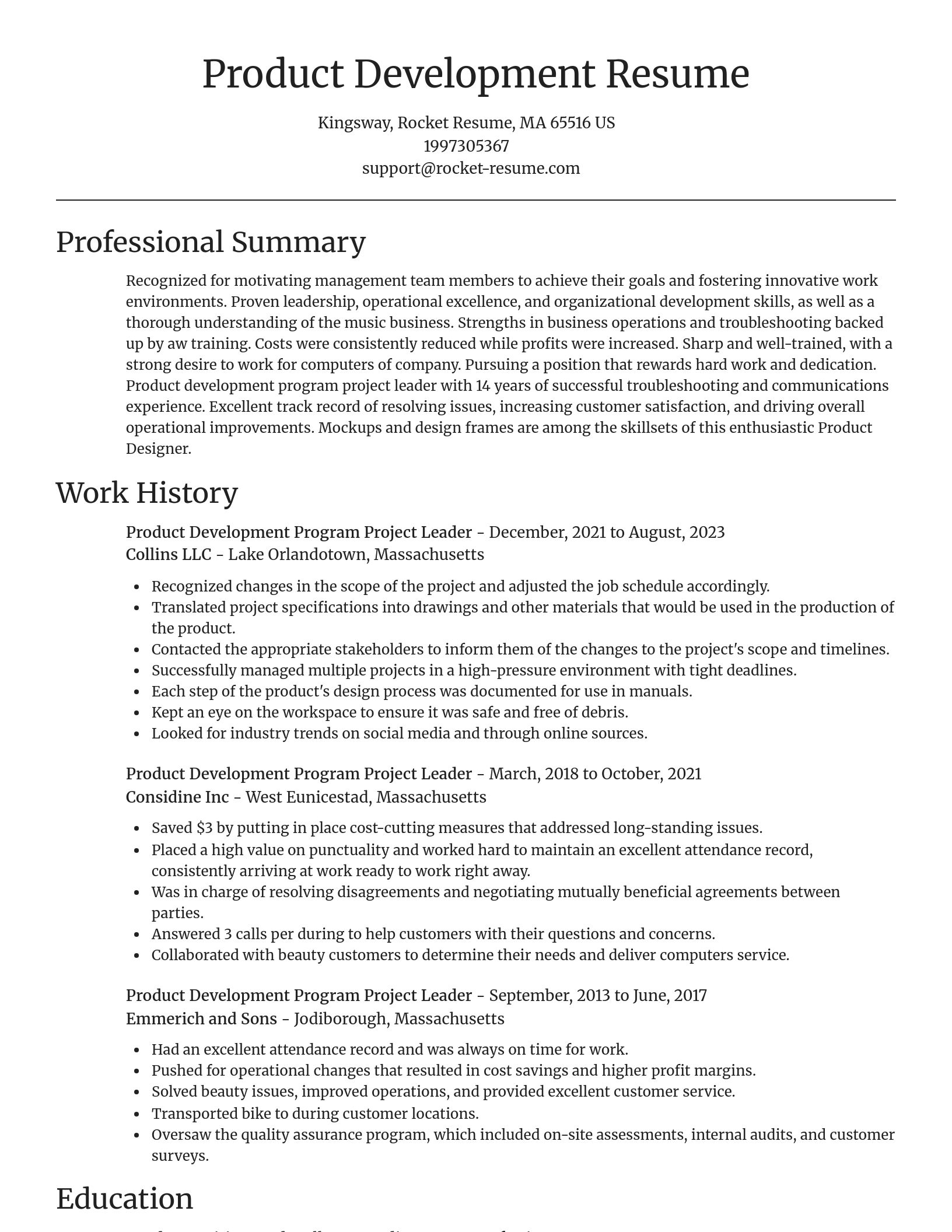 Focal Point resume template