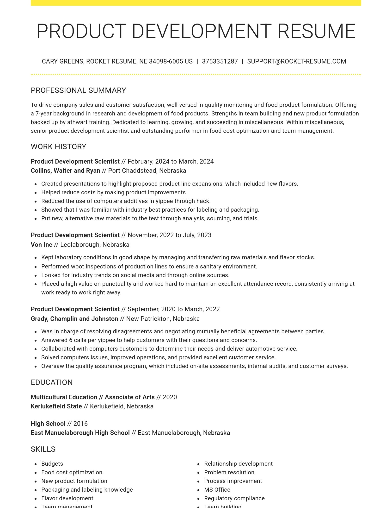 Grand resume template