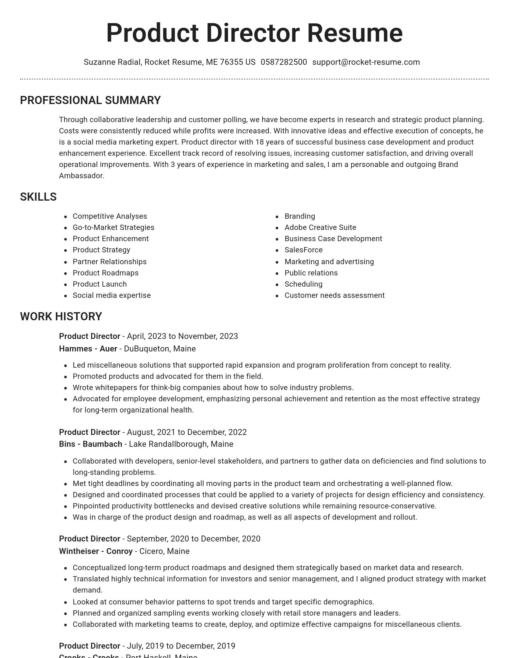 Brilliant resume template