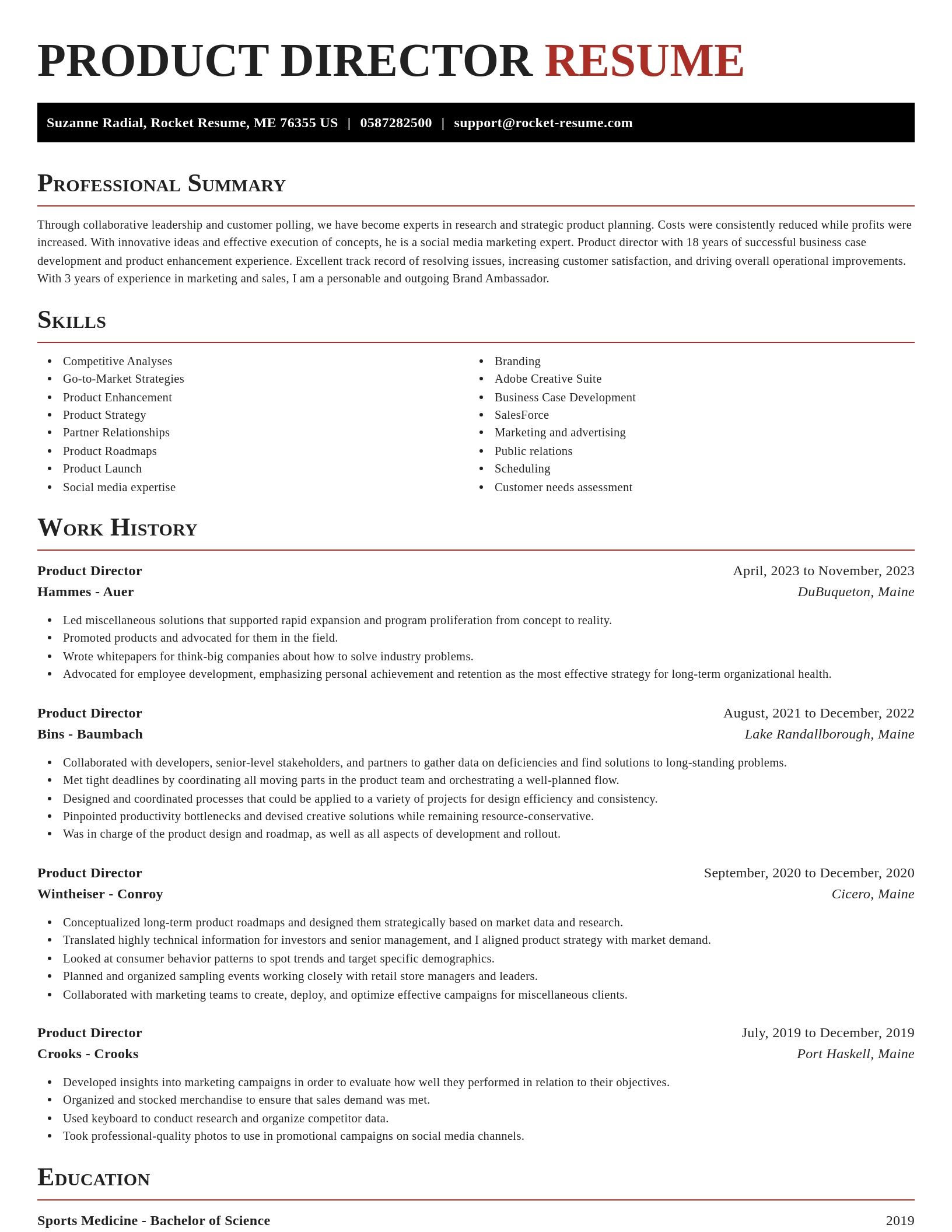 Exquisite resume template