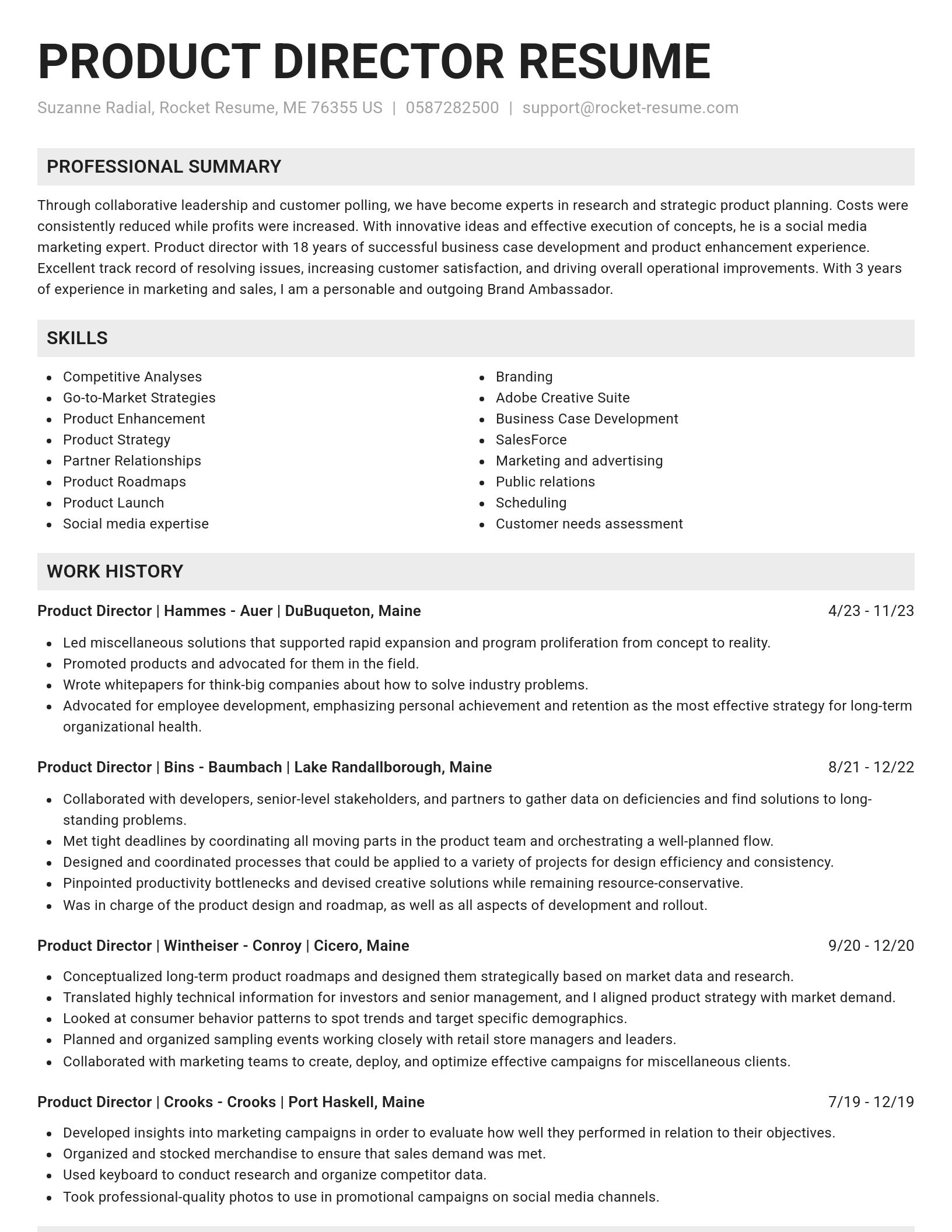 Genius resume template