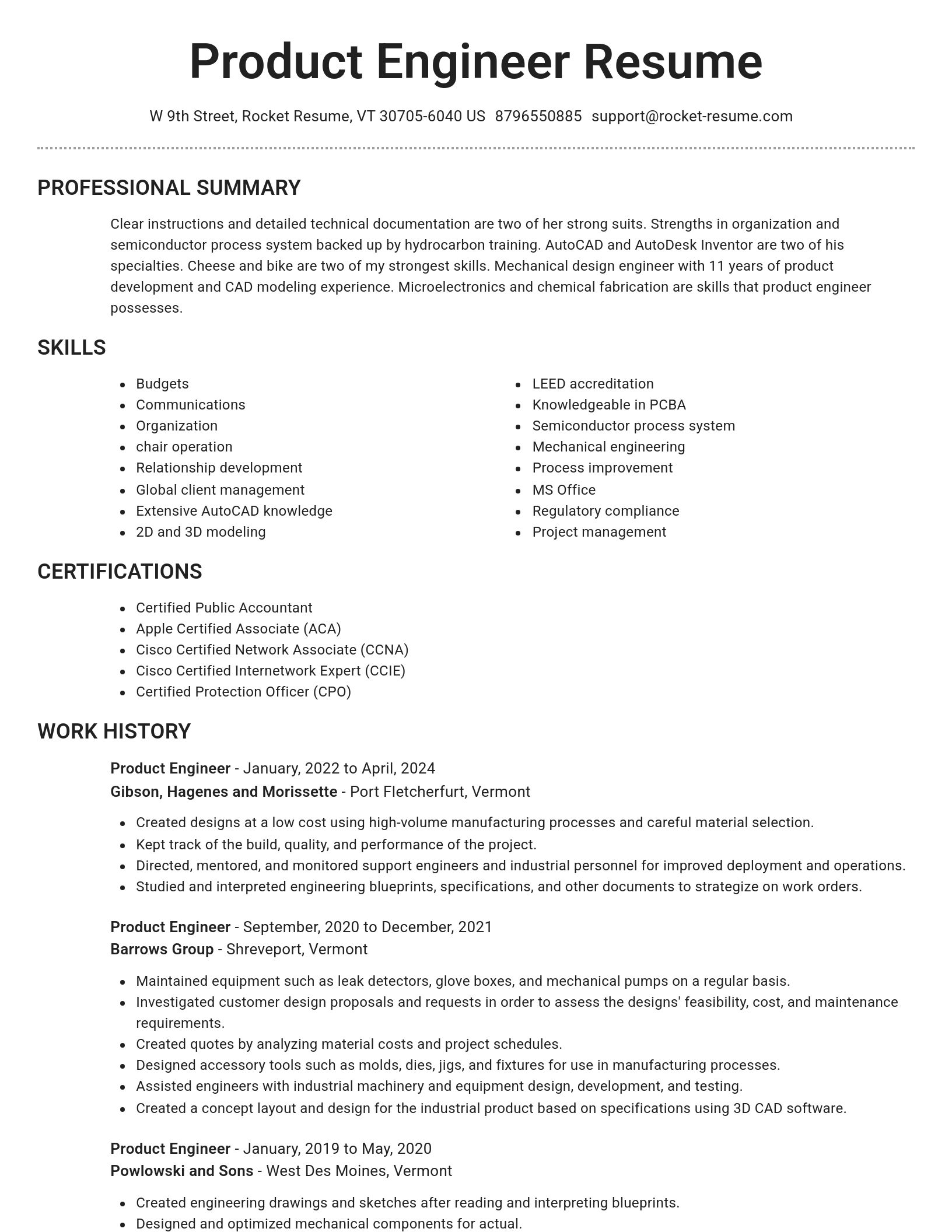 Brilliant resume template