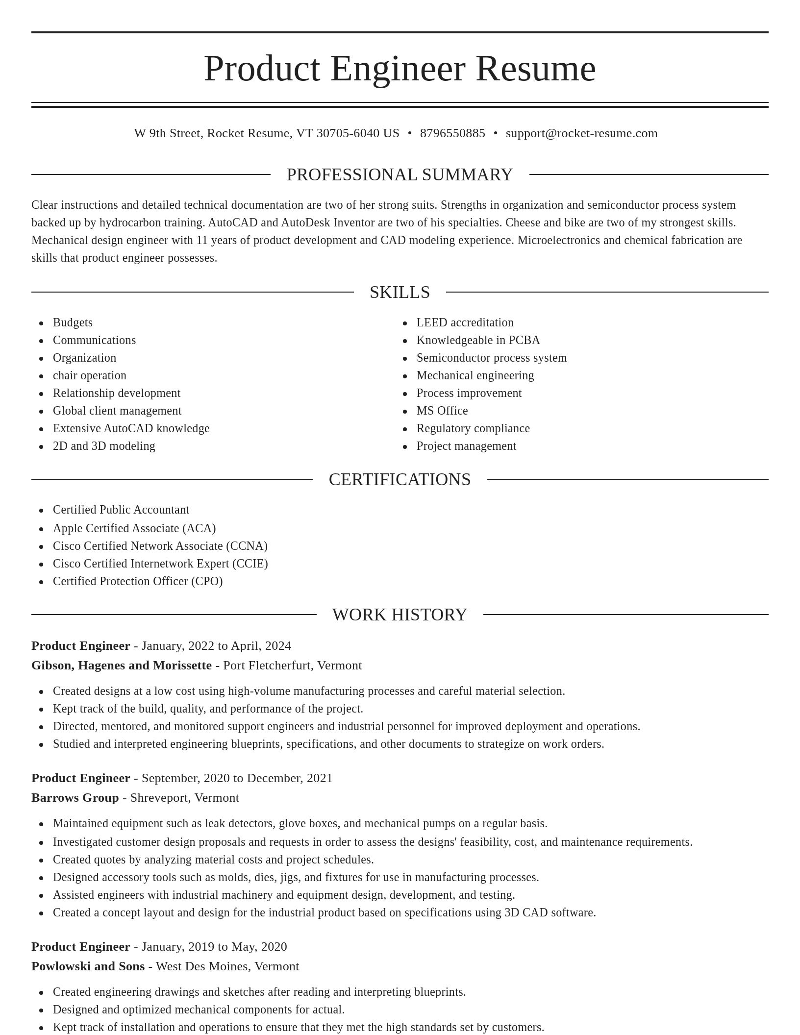 Elegant resume template