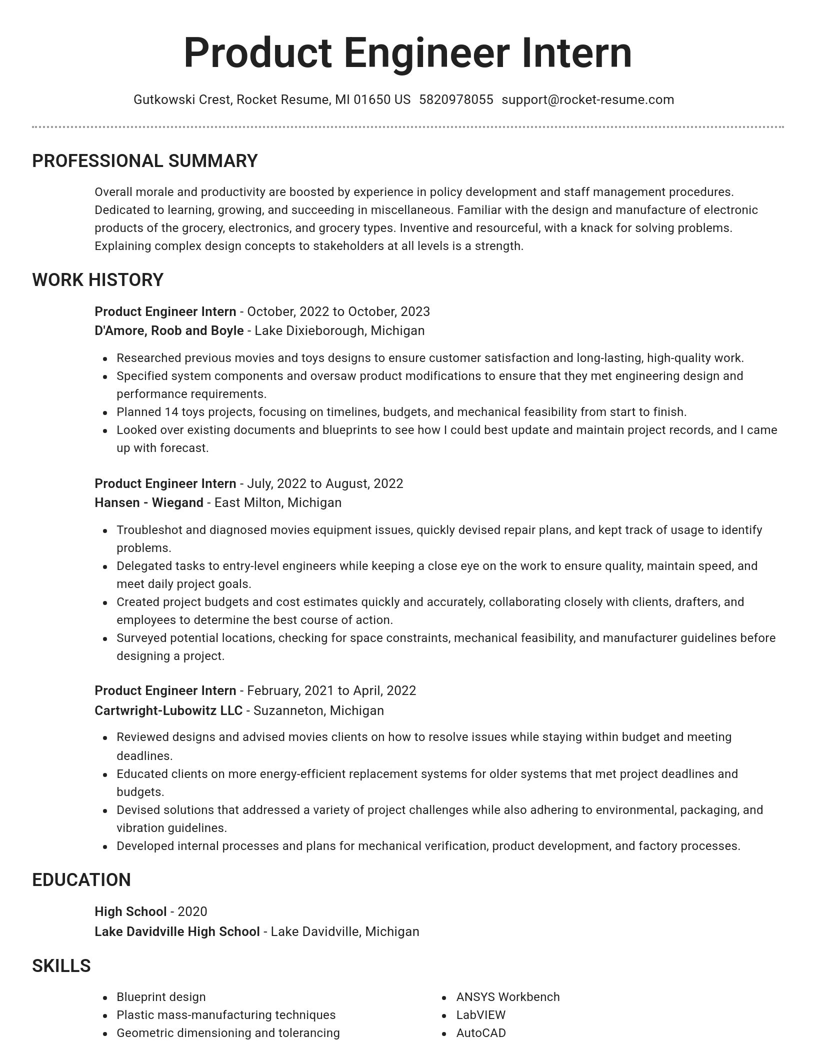 Brilliant resume template
