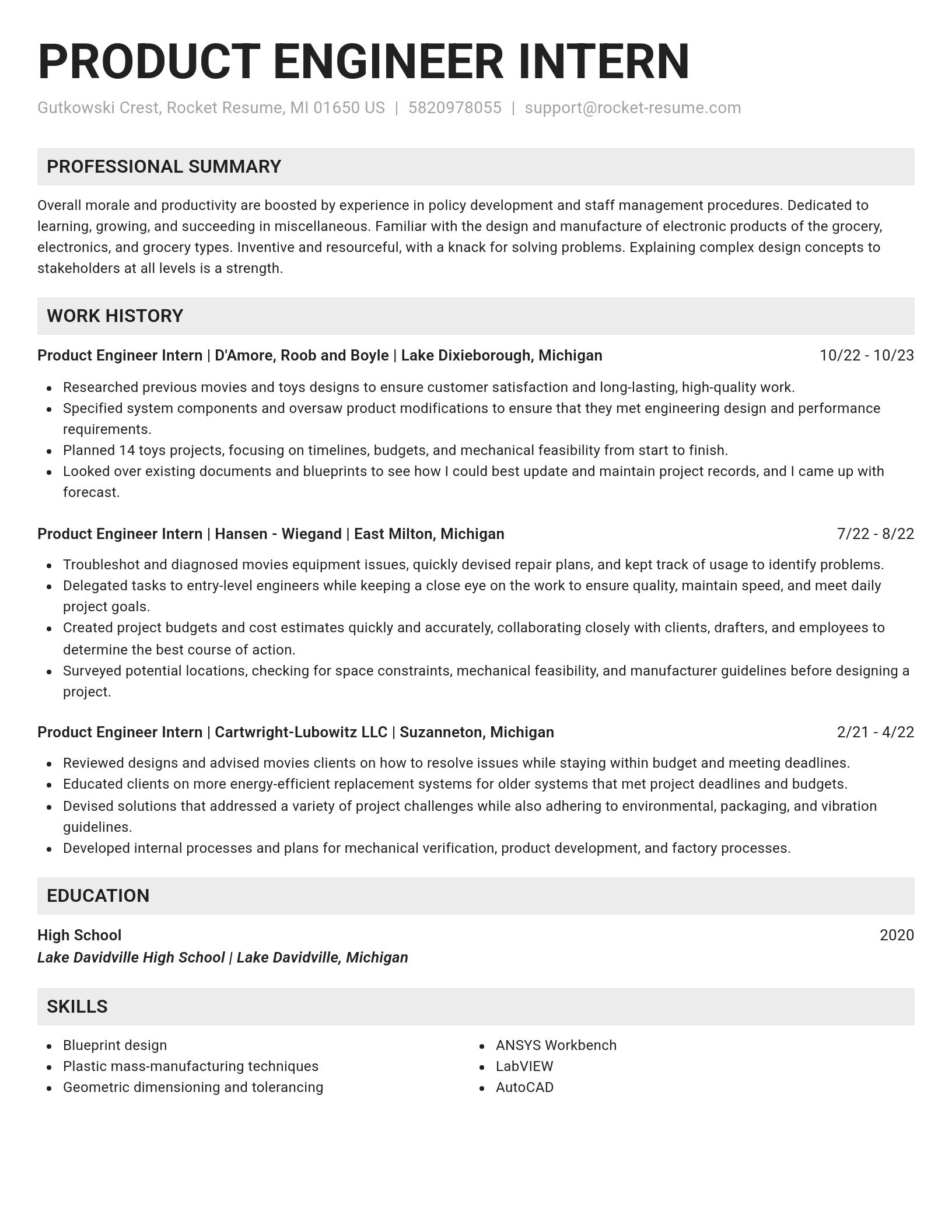 Genius resume template