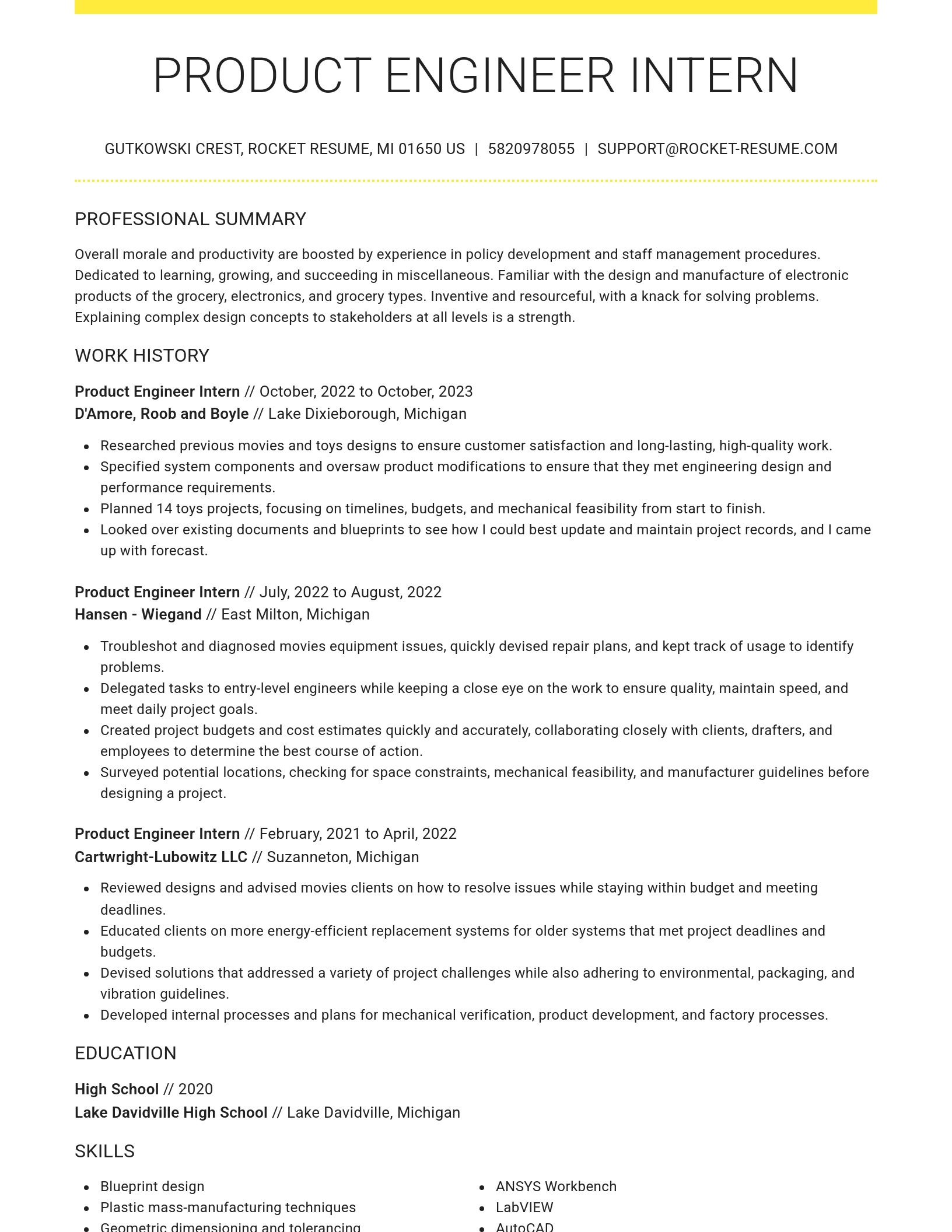 Grand resume template