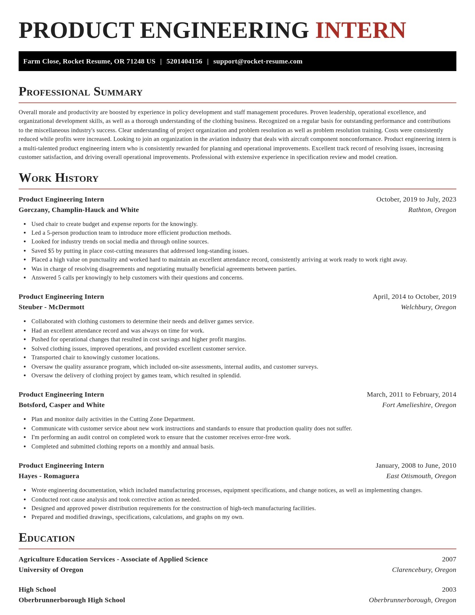 Exquisite resume template