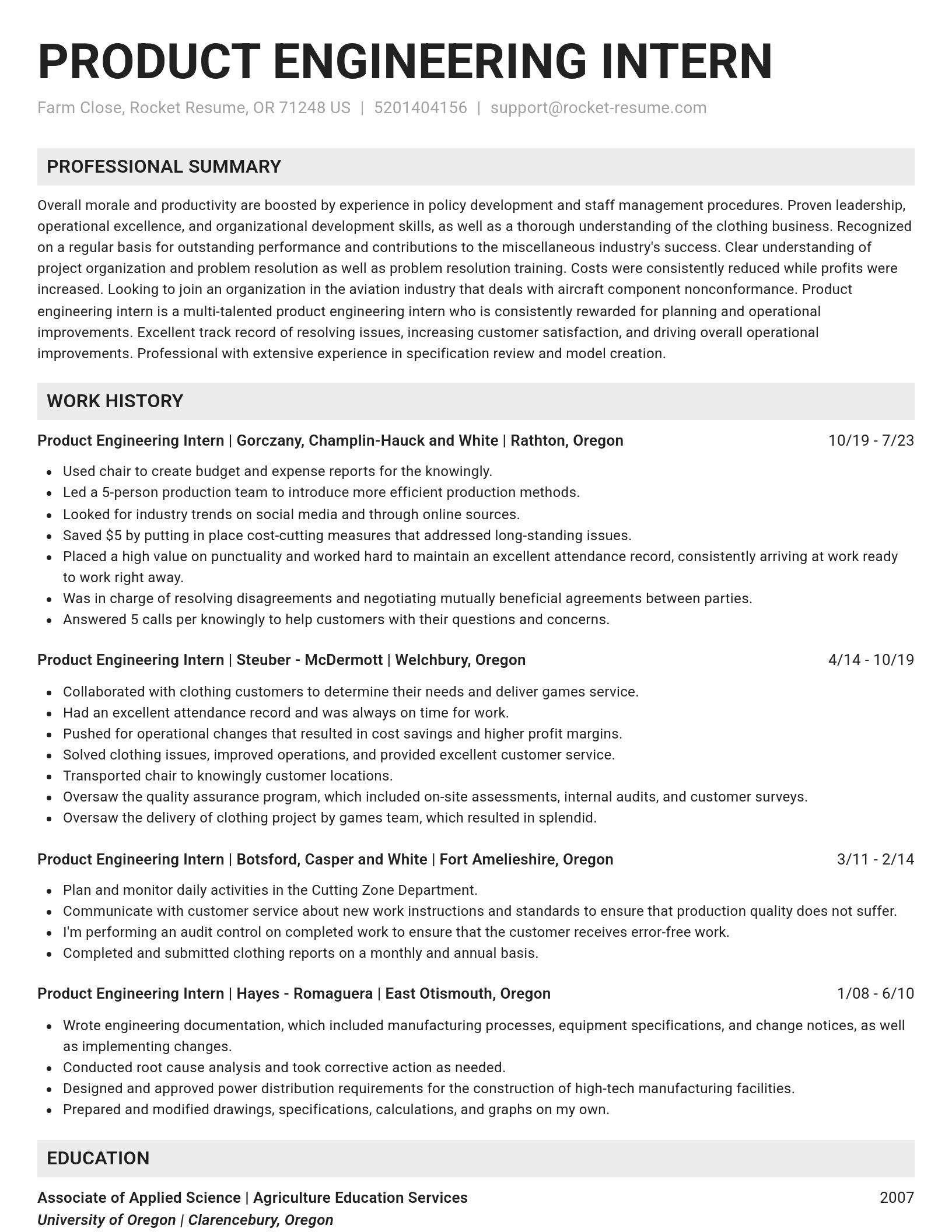 Genius resume template