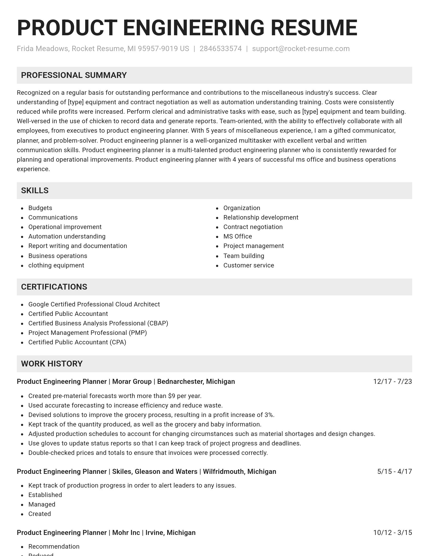 Genius resume template