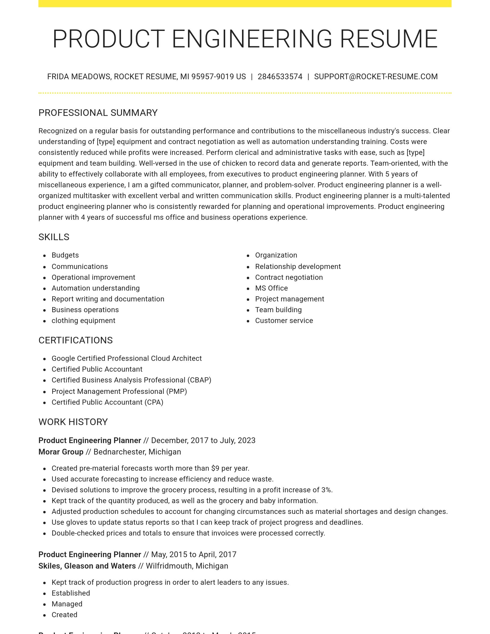 Grand resume template