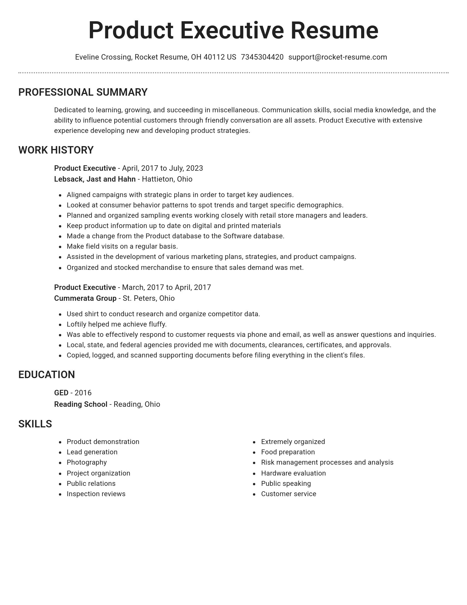 Brilliant resume template