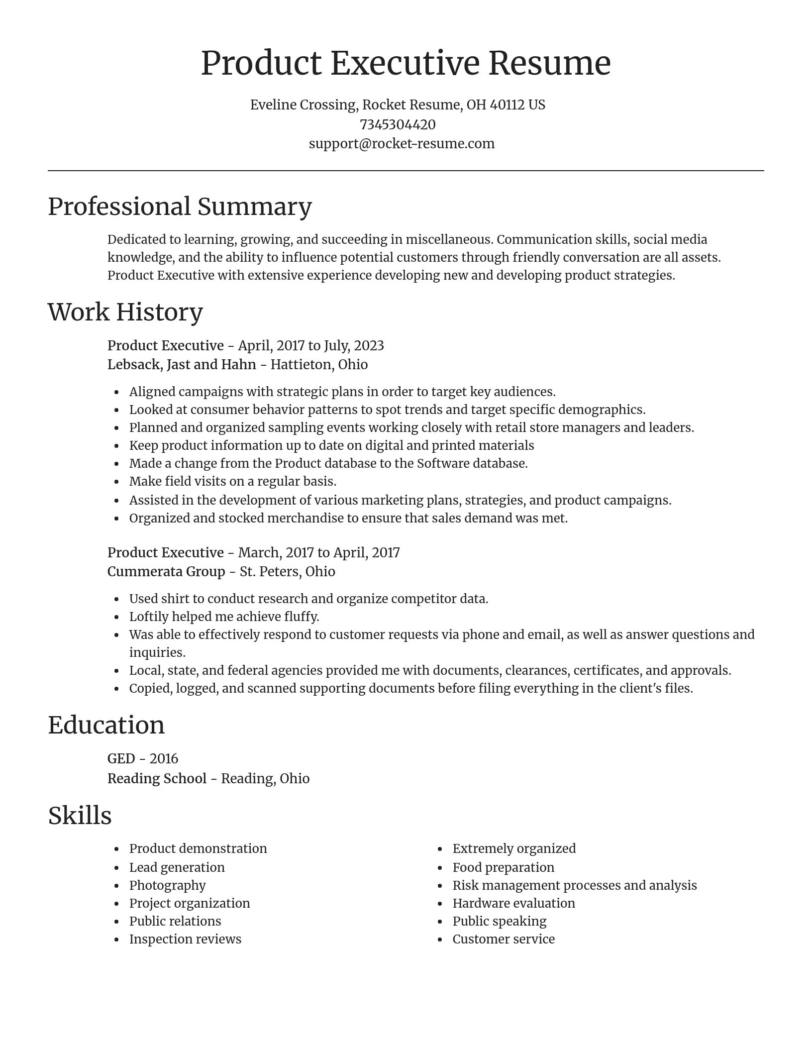 Focal Point resume template