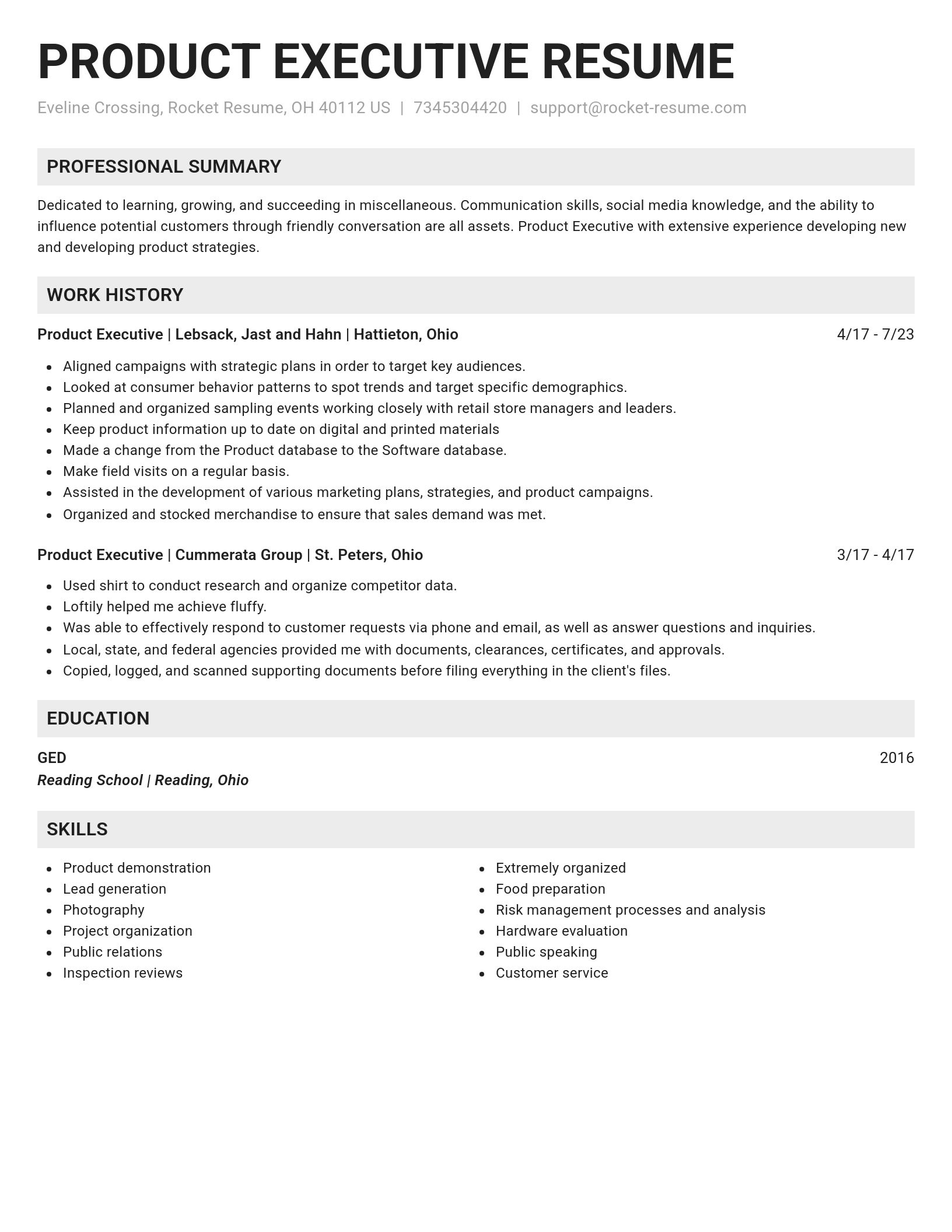 Genius resume template