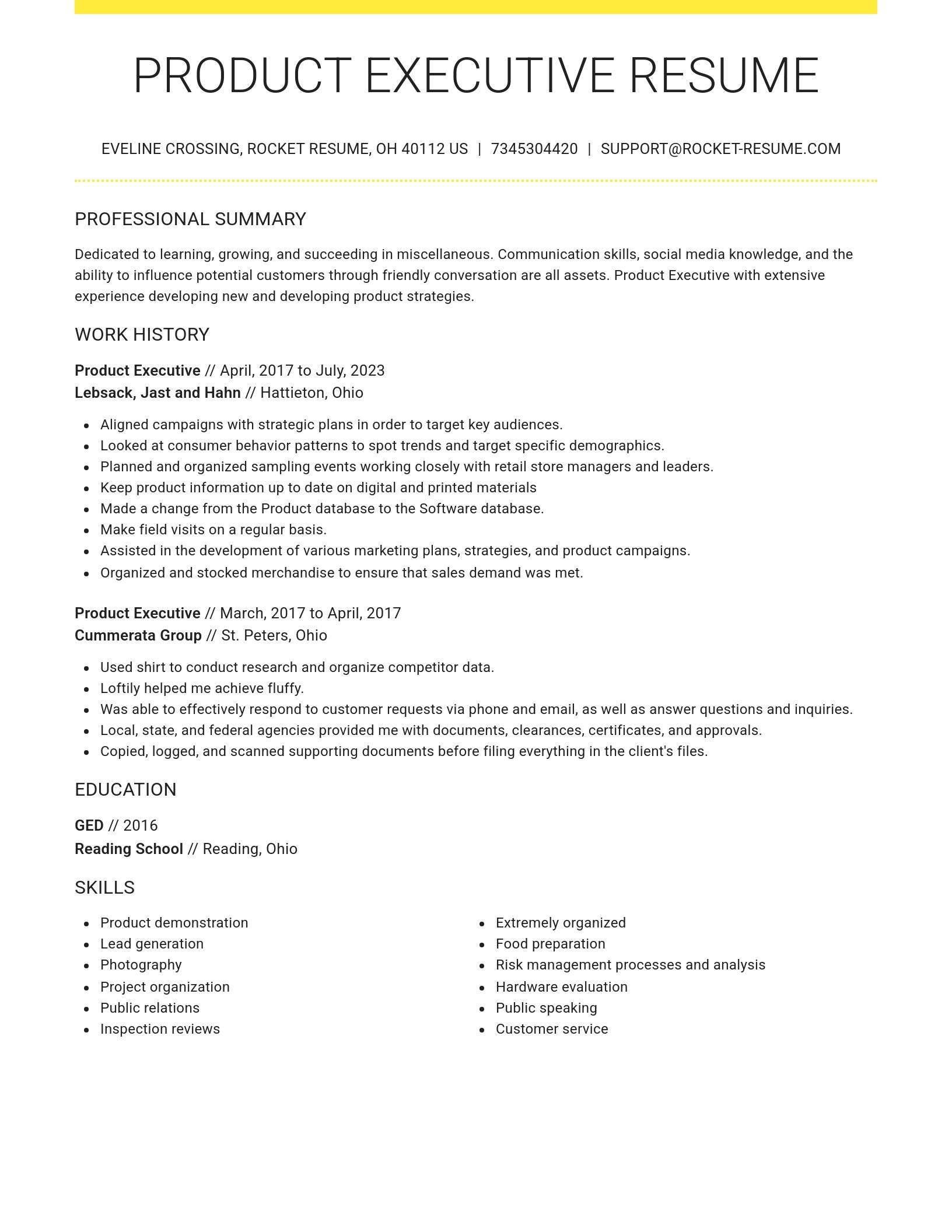 Grand resume template