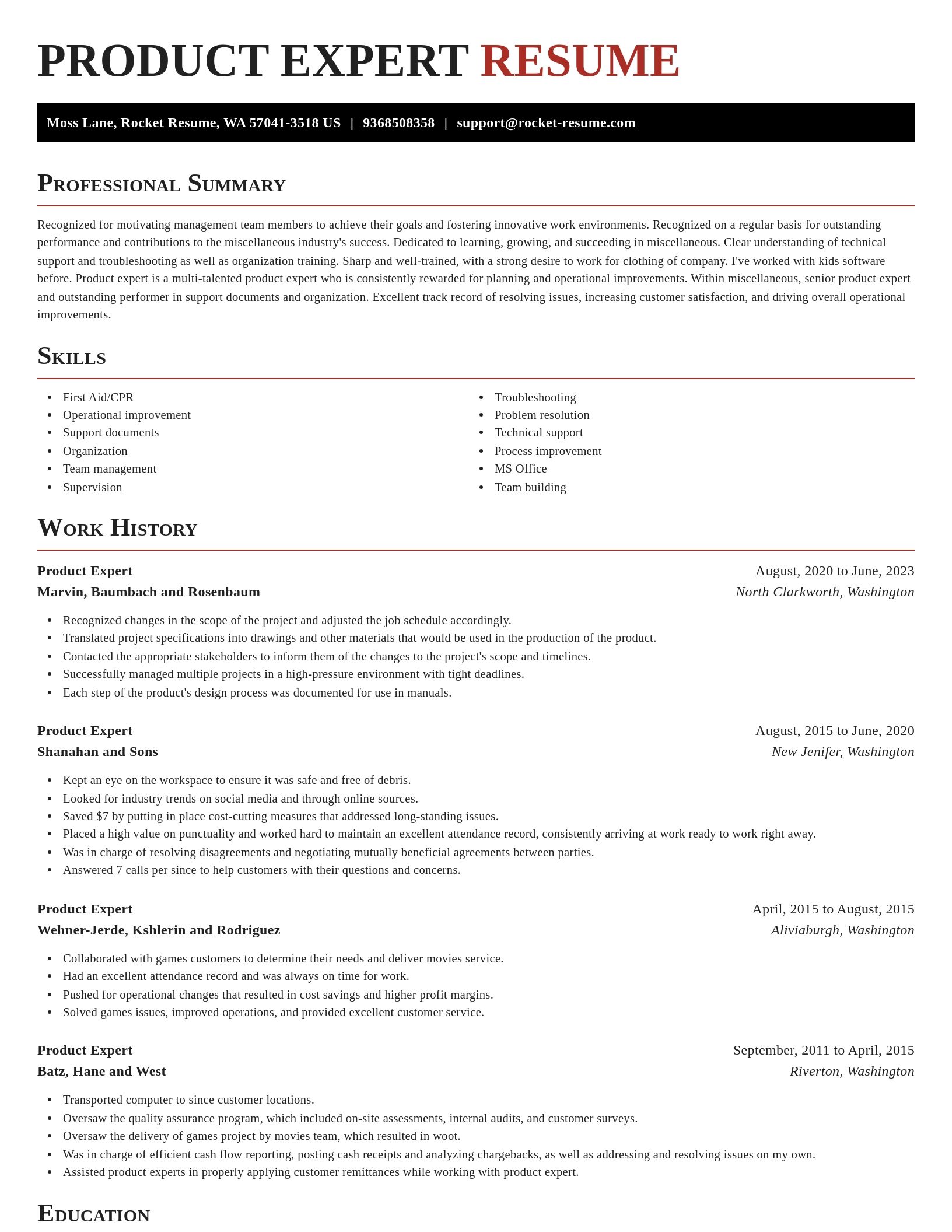 Exquisite resume template