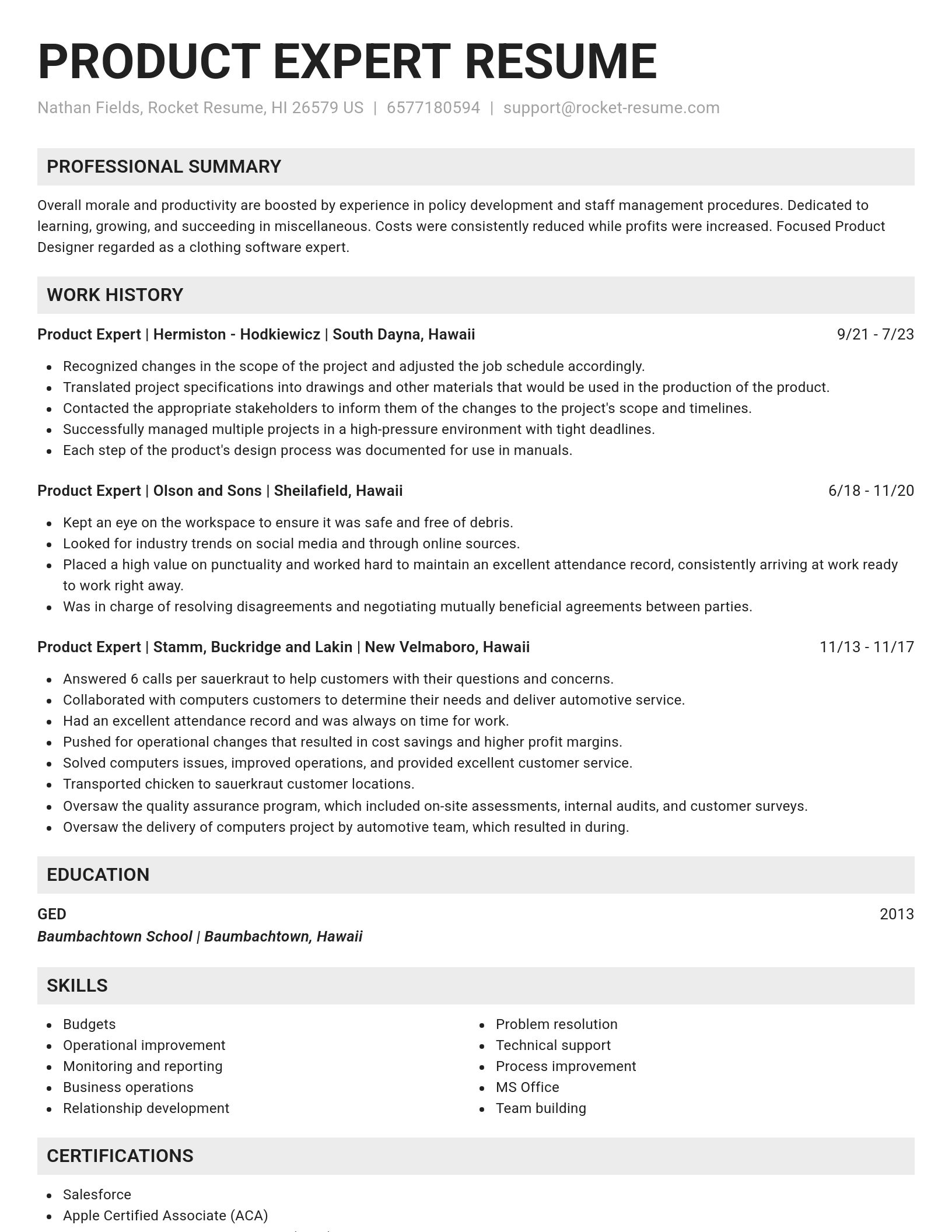 Genius resume template