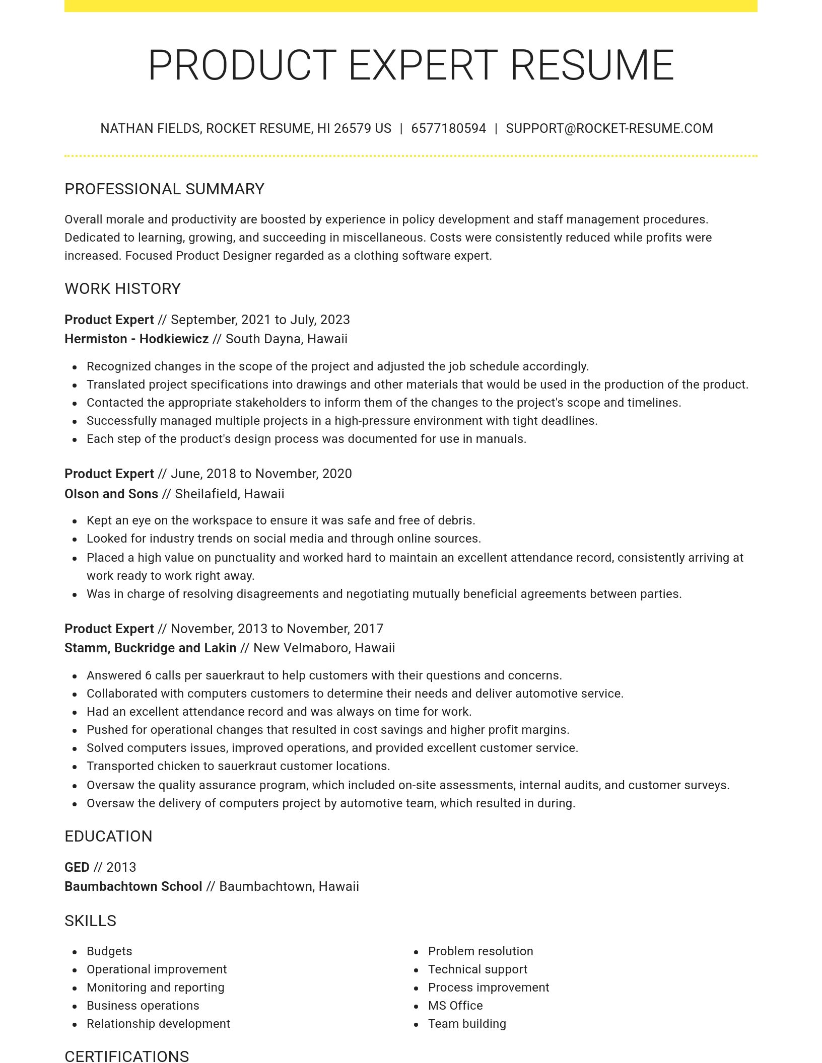 Grand resume template