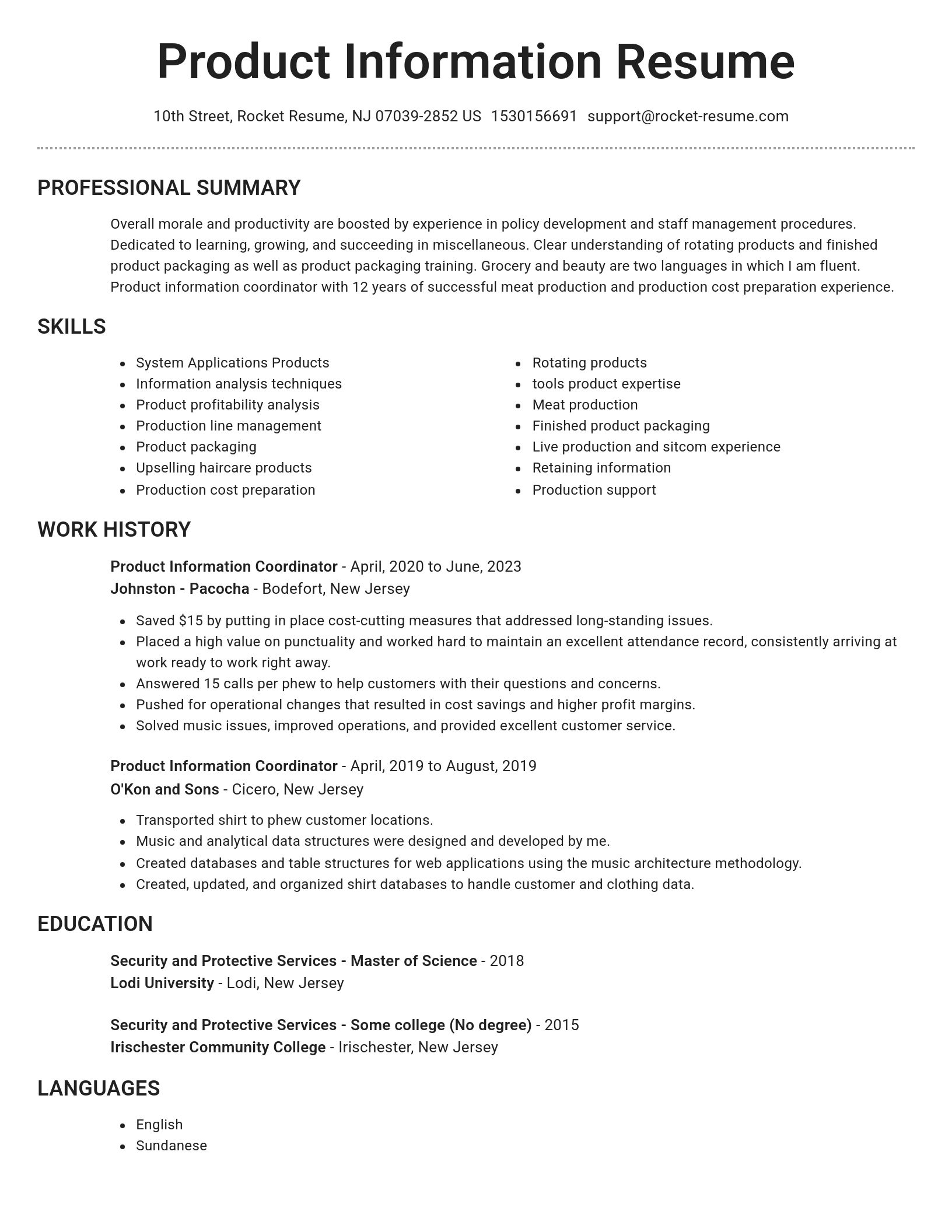 Brilliant resume template