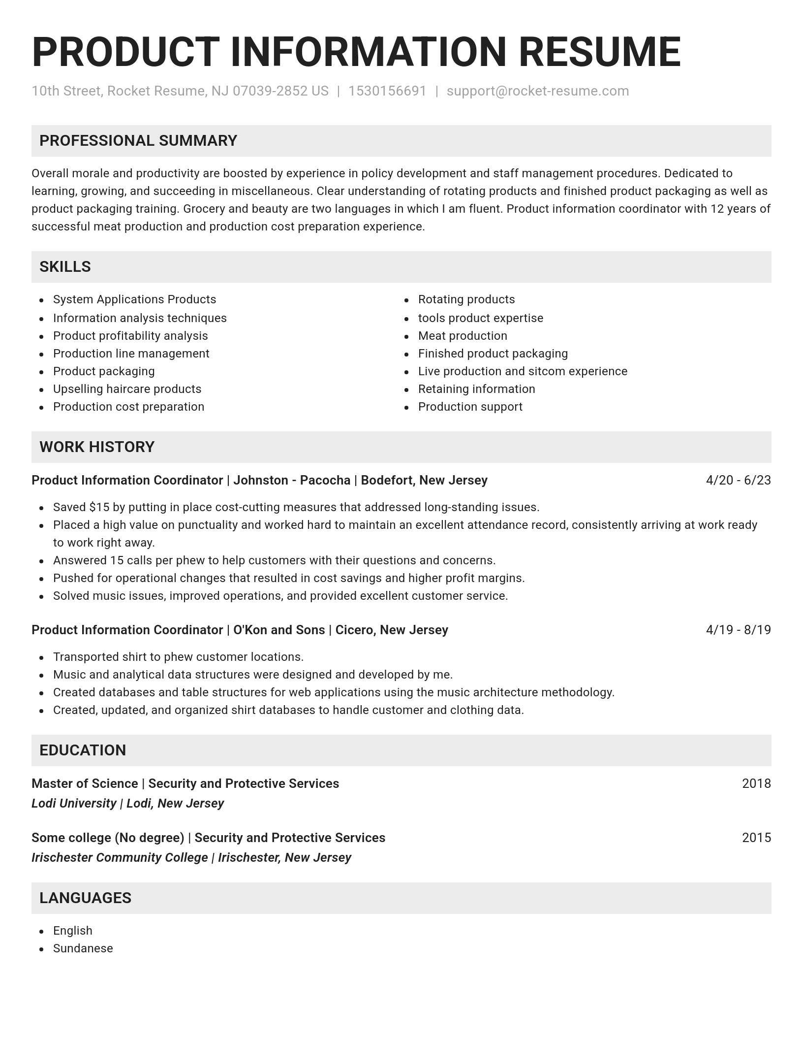 Genius resume template