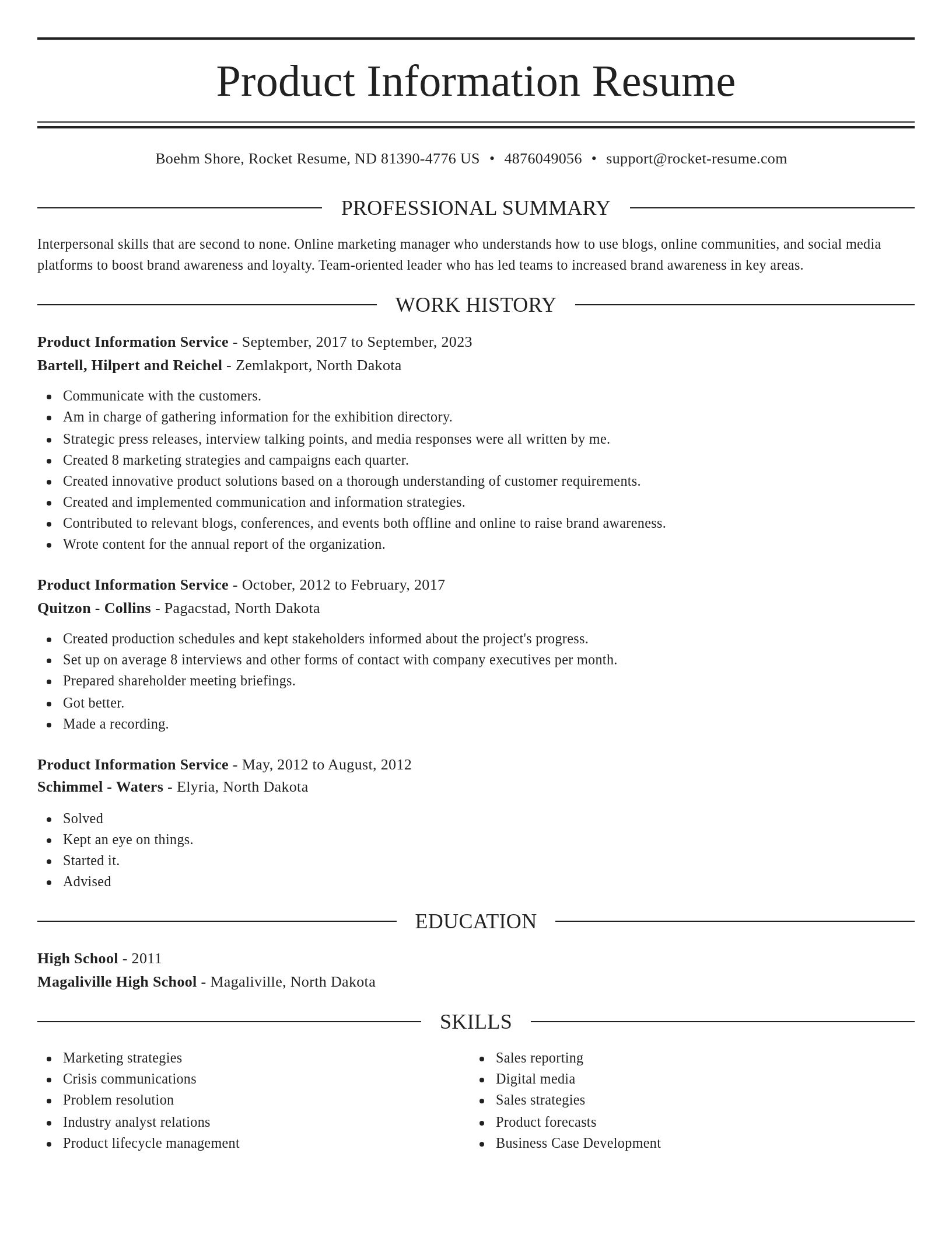 Elegant resume template