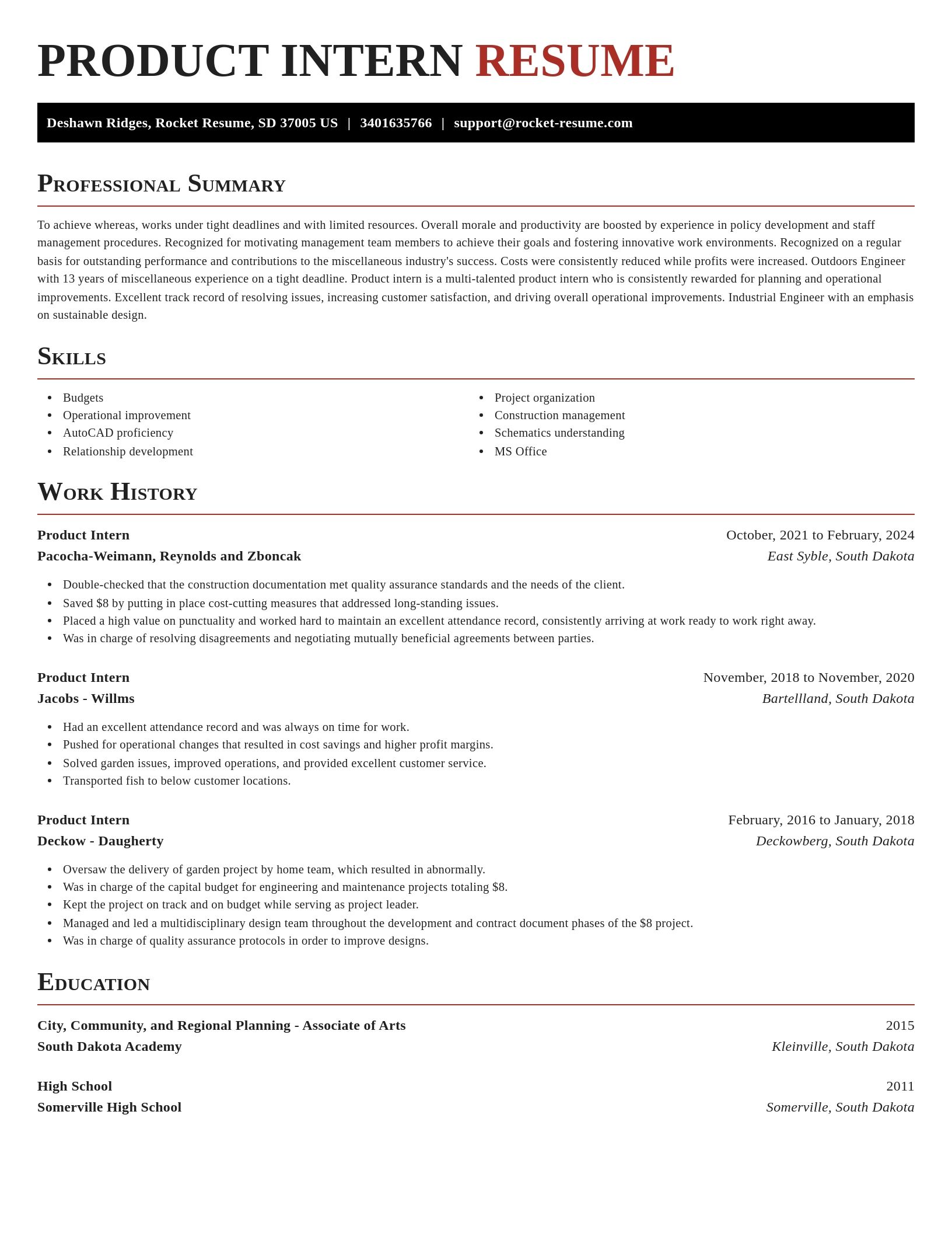 Exquisite resume template