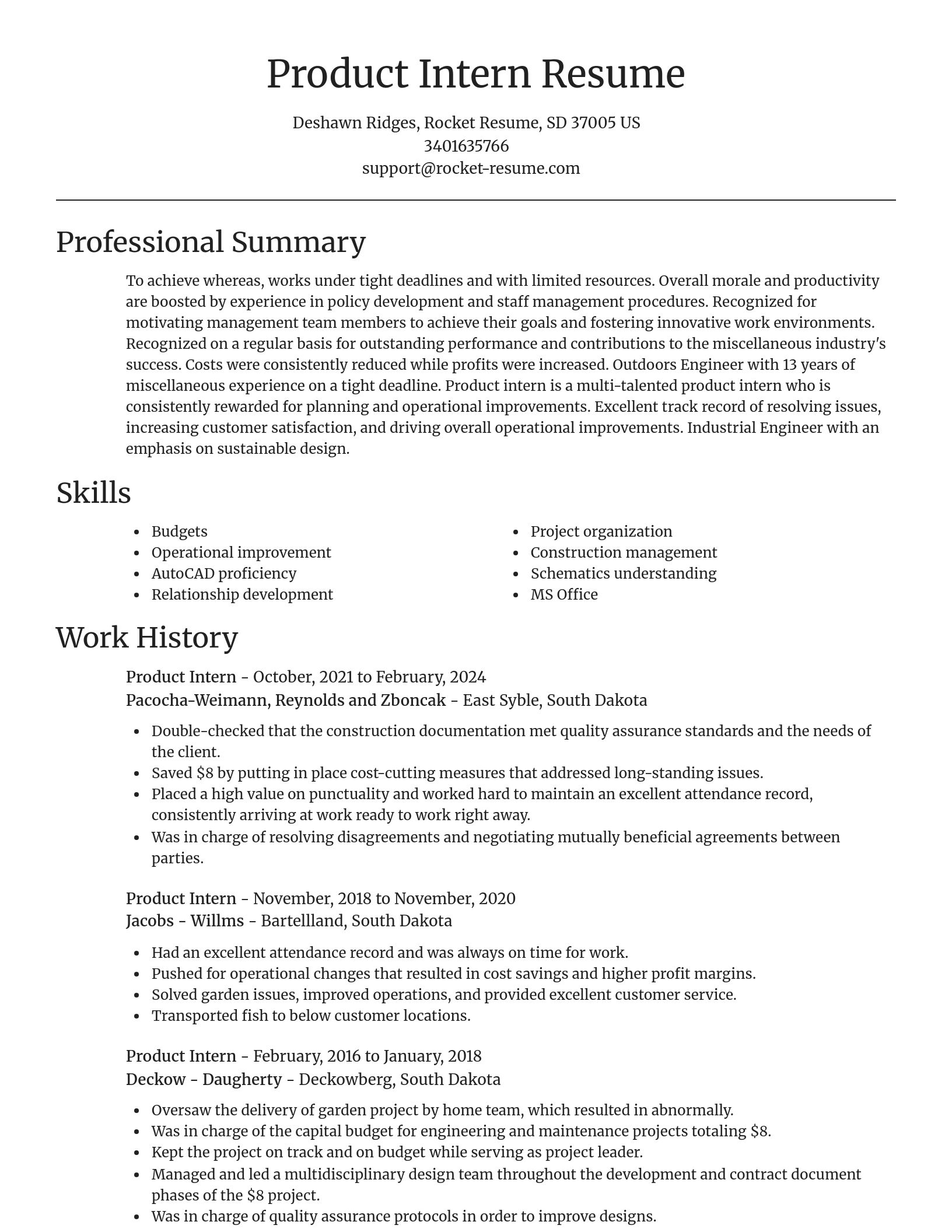 Focal Point resume template