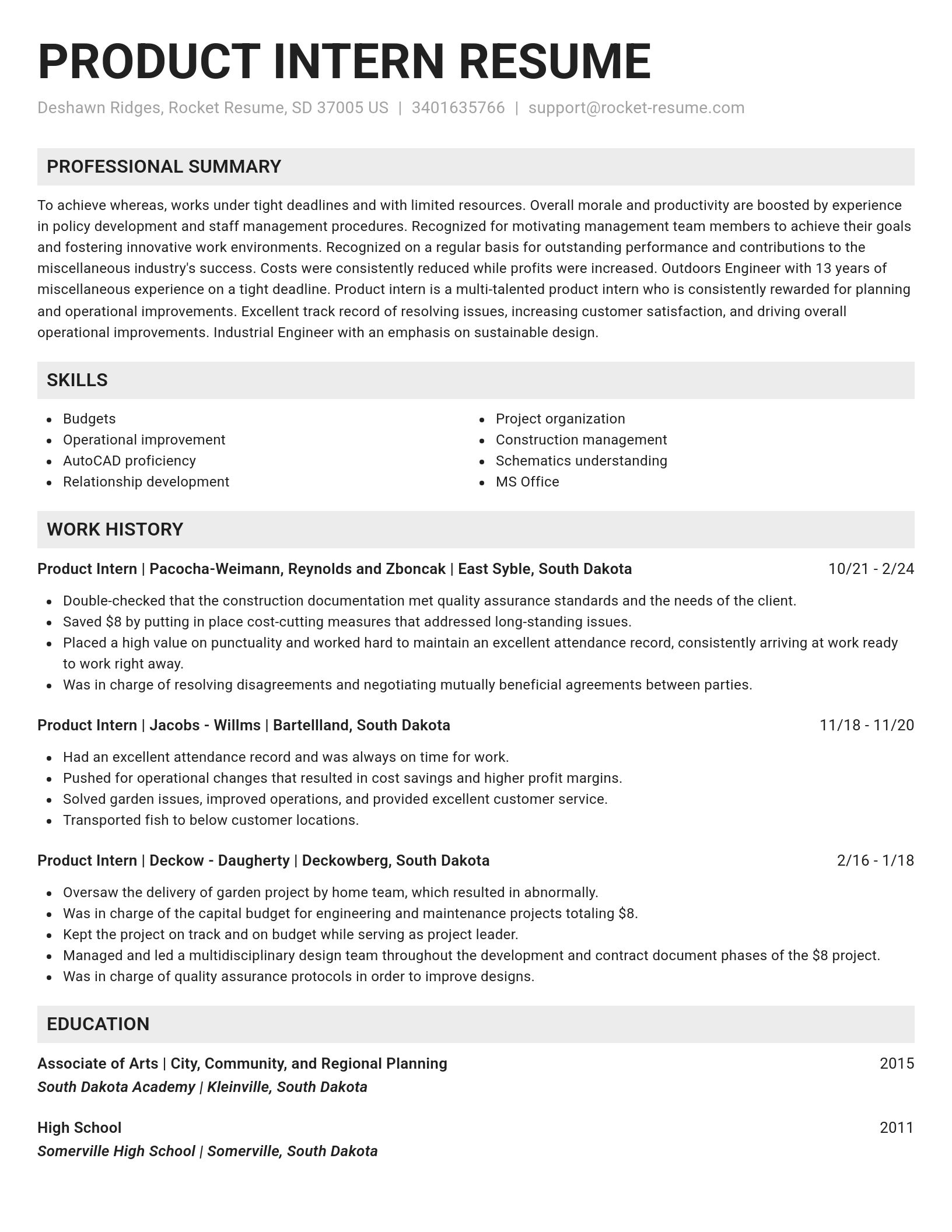 Genius resume template