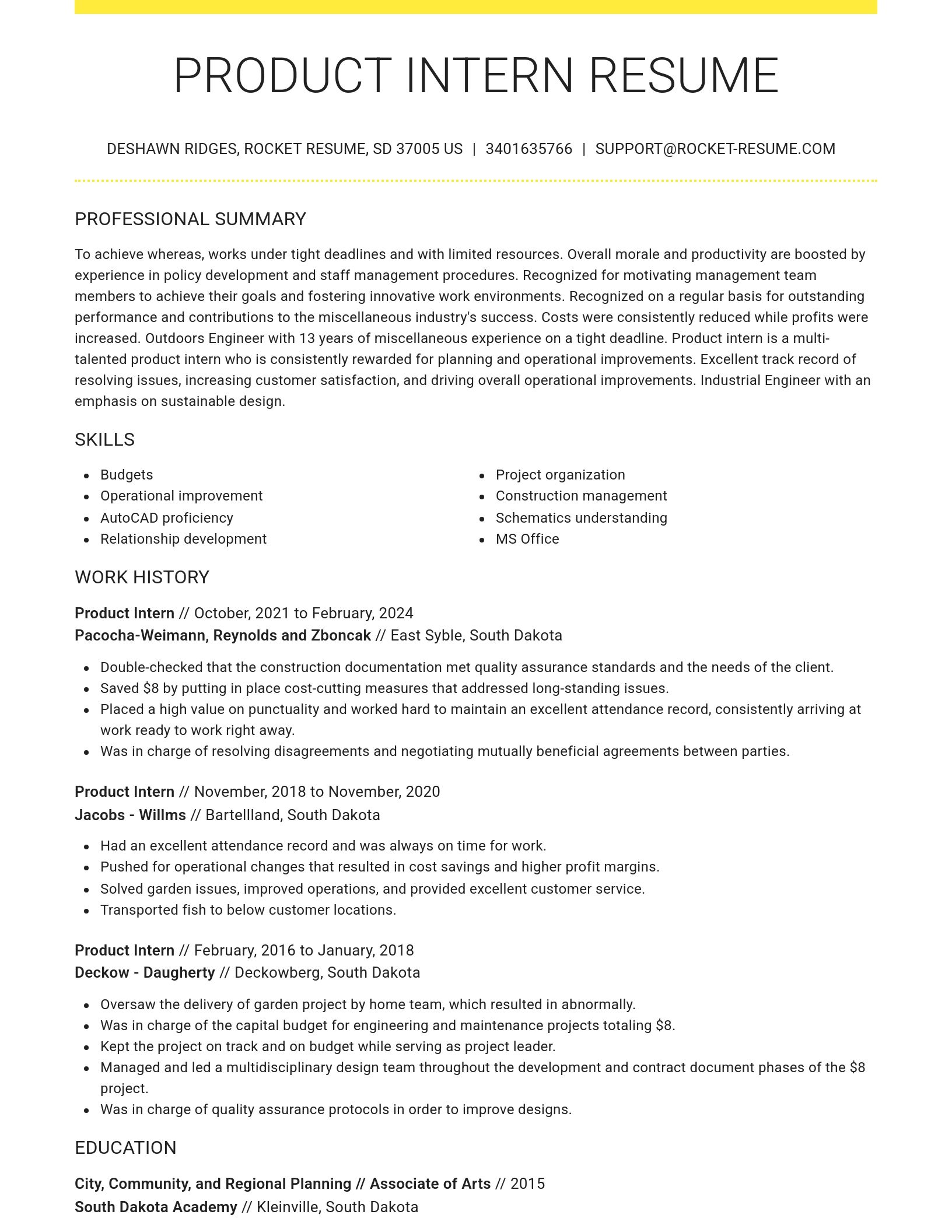 Grand resume template