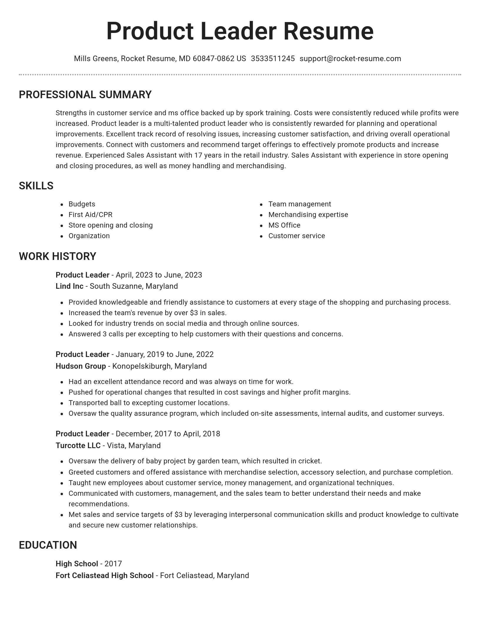 Brilliant resume template