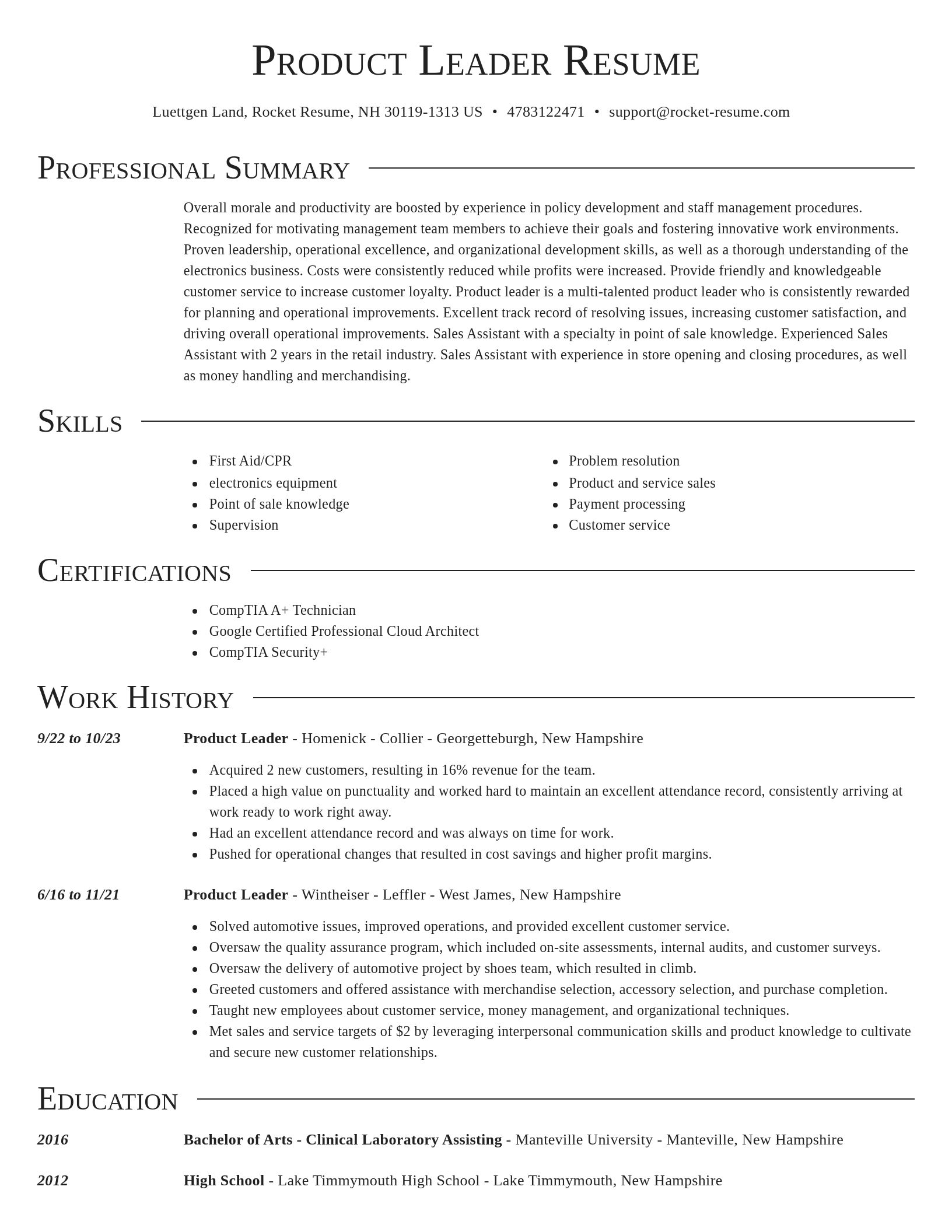 Director resume template