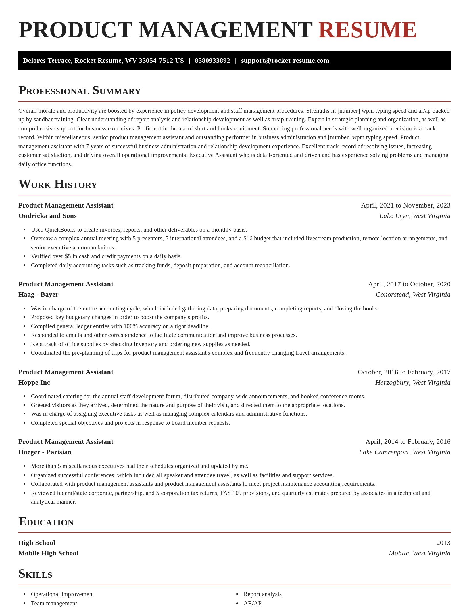 Exquisite resume template