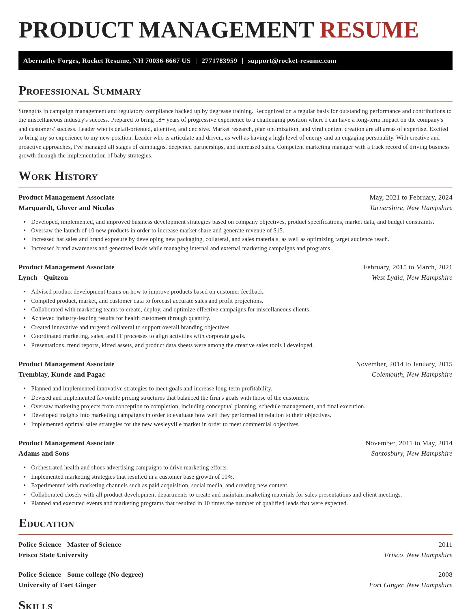 Exquisite resume template
