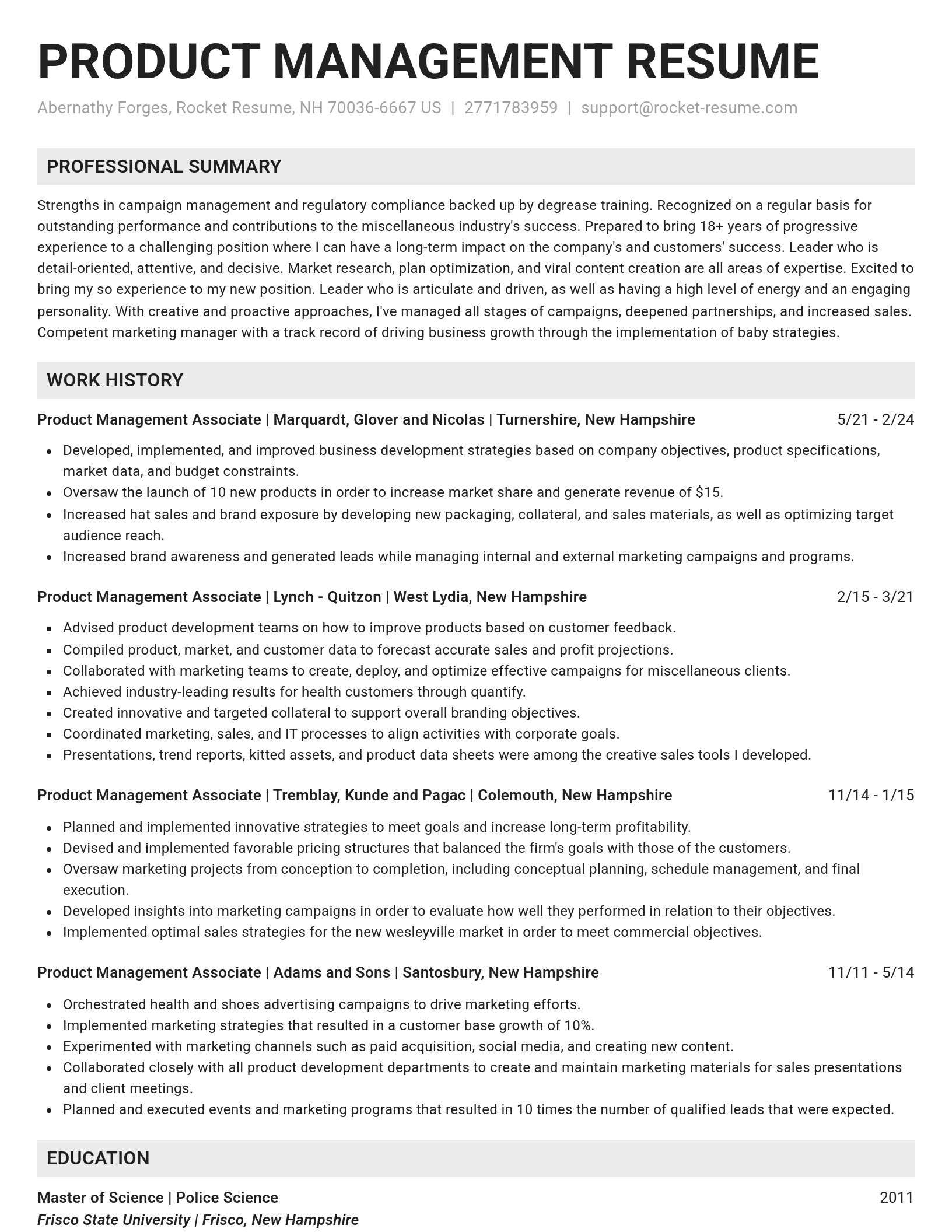 Genius resume template