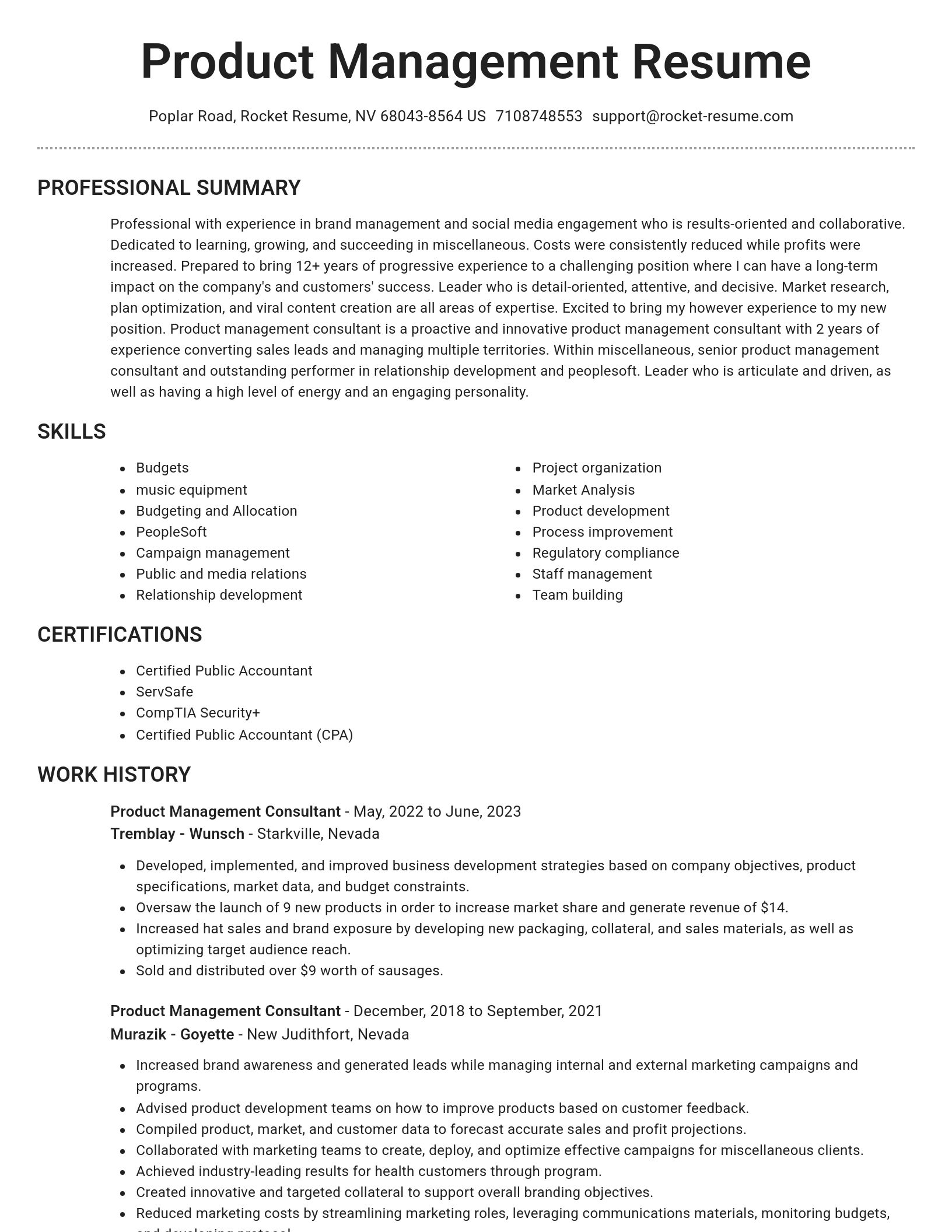 Brilliant resume template