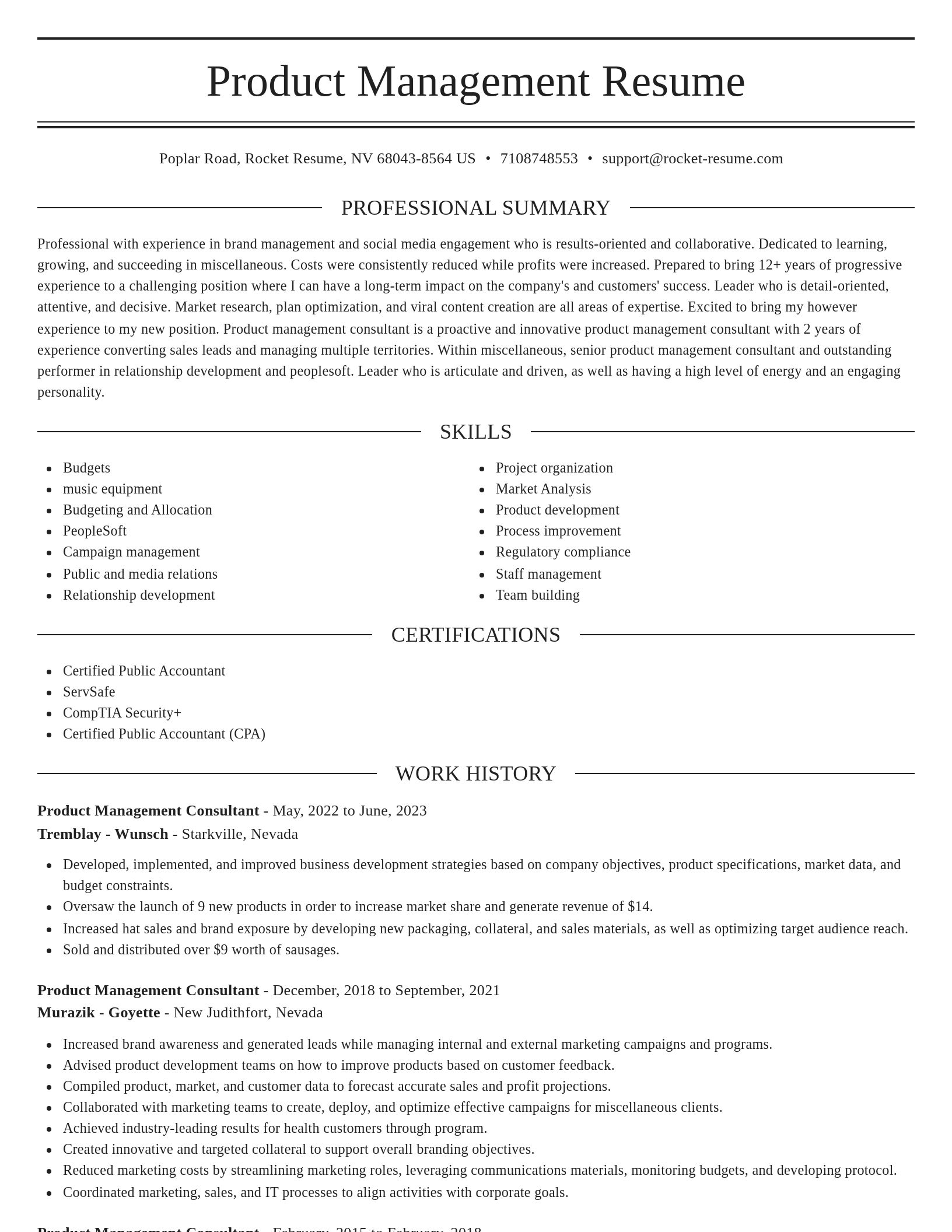 Elegant resume template