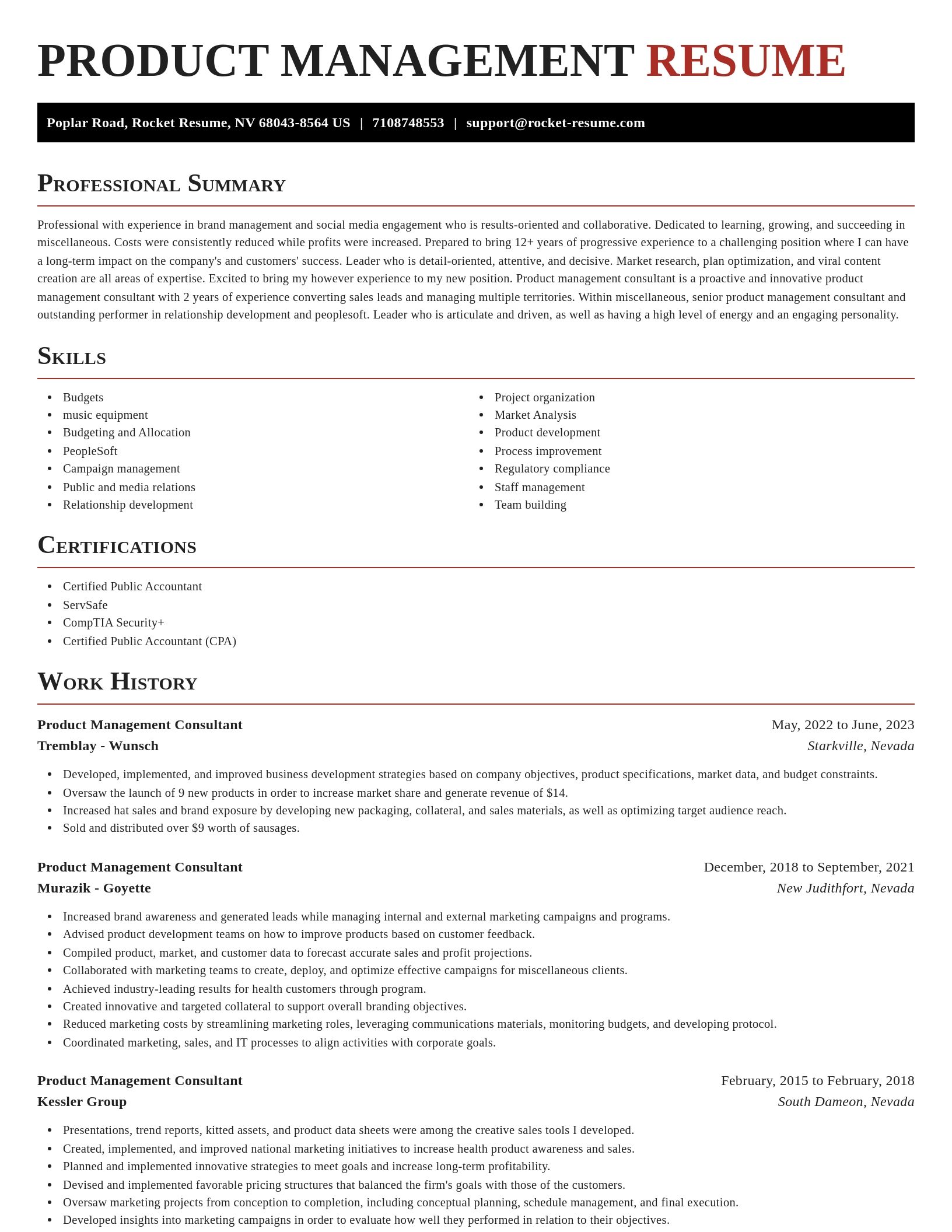 Exquisite resume template
