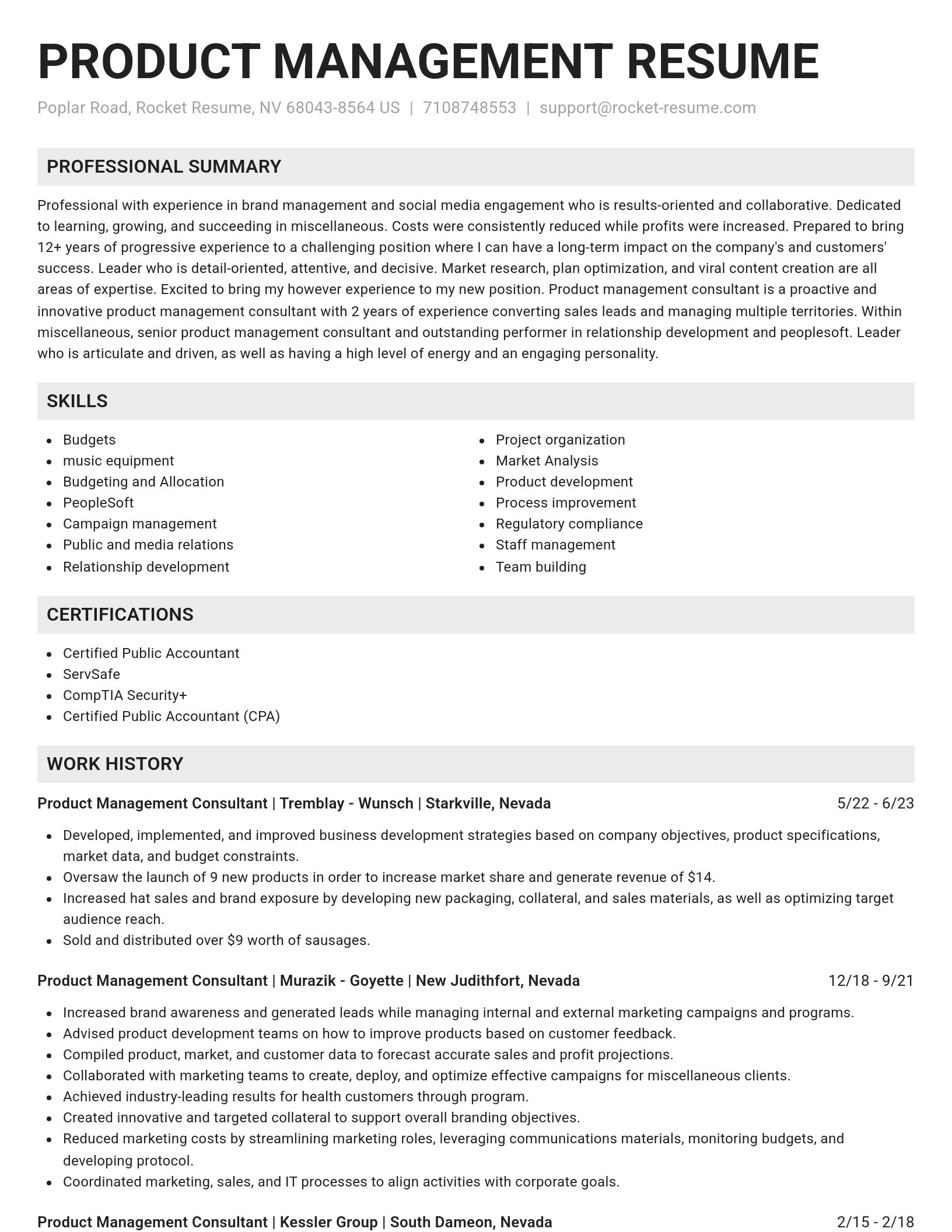 Genius resume template
