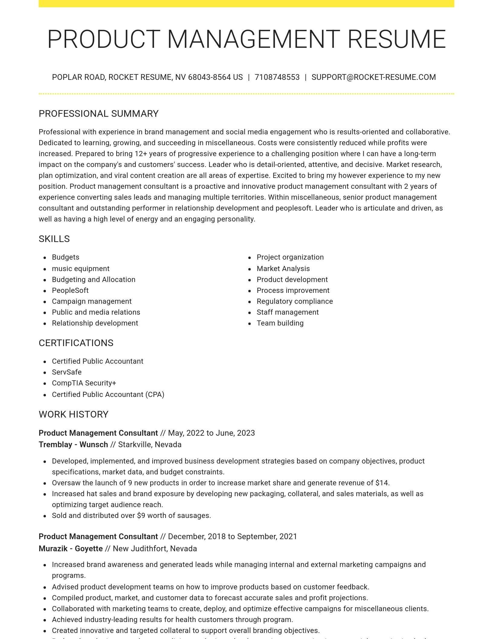 Grand resume template