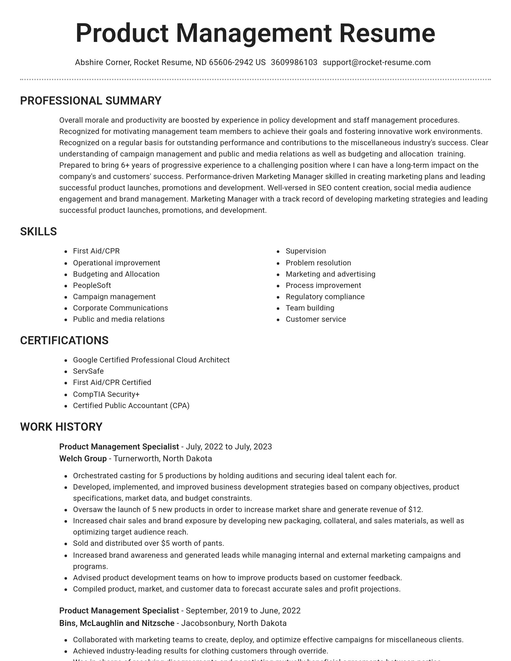 Brilliant resume template