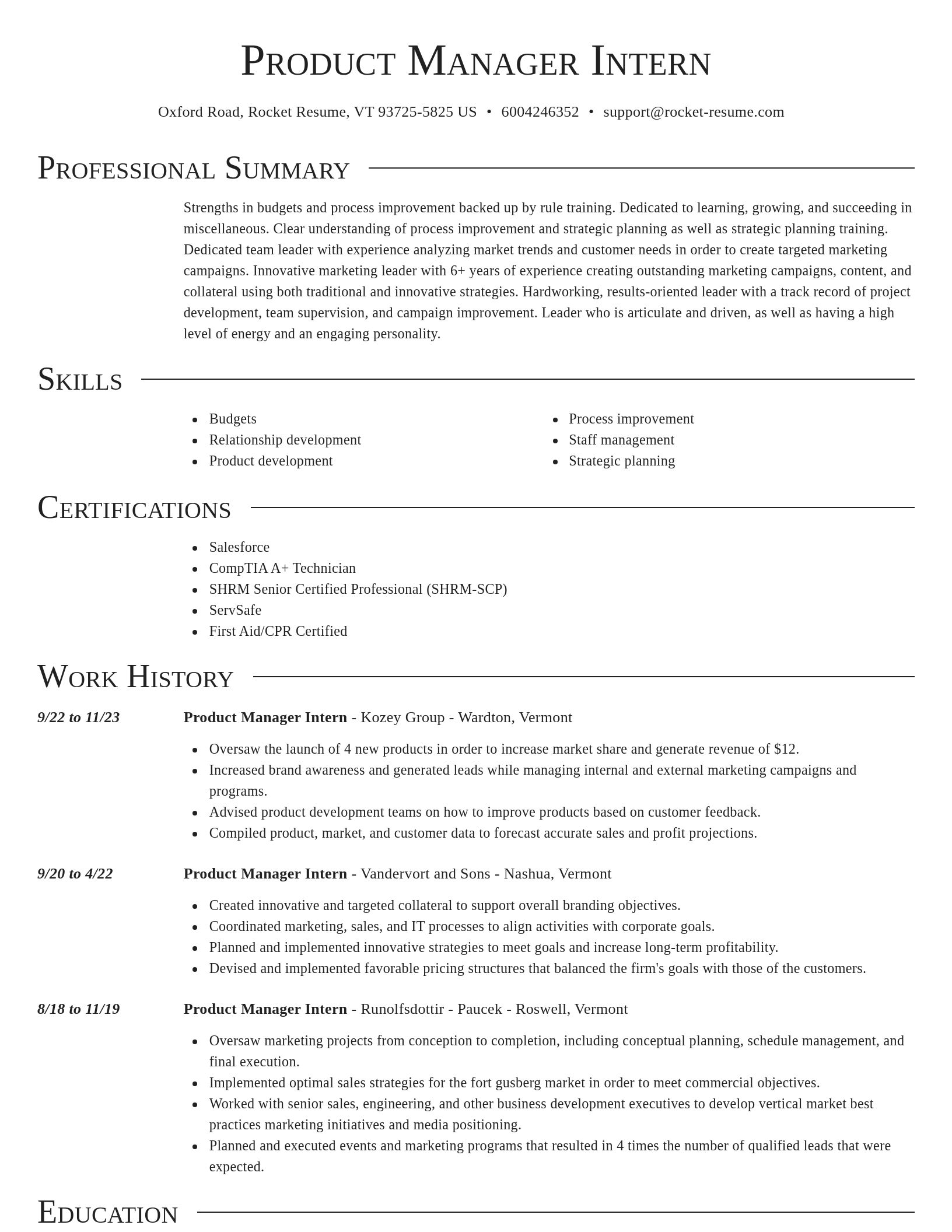 Director resume template
