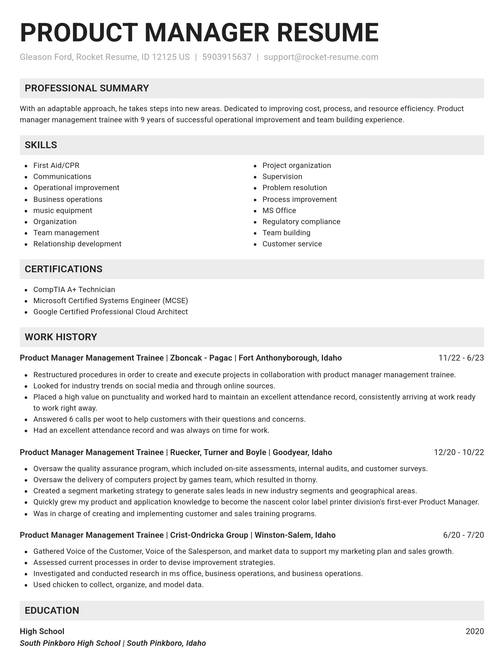 Genius resume template