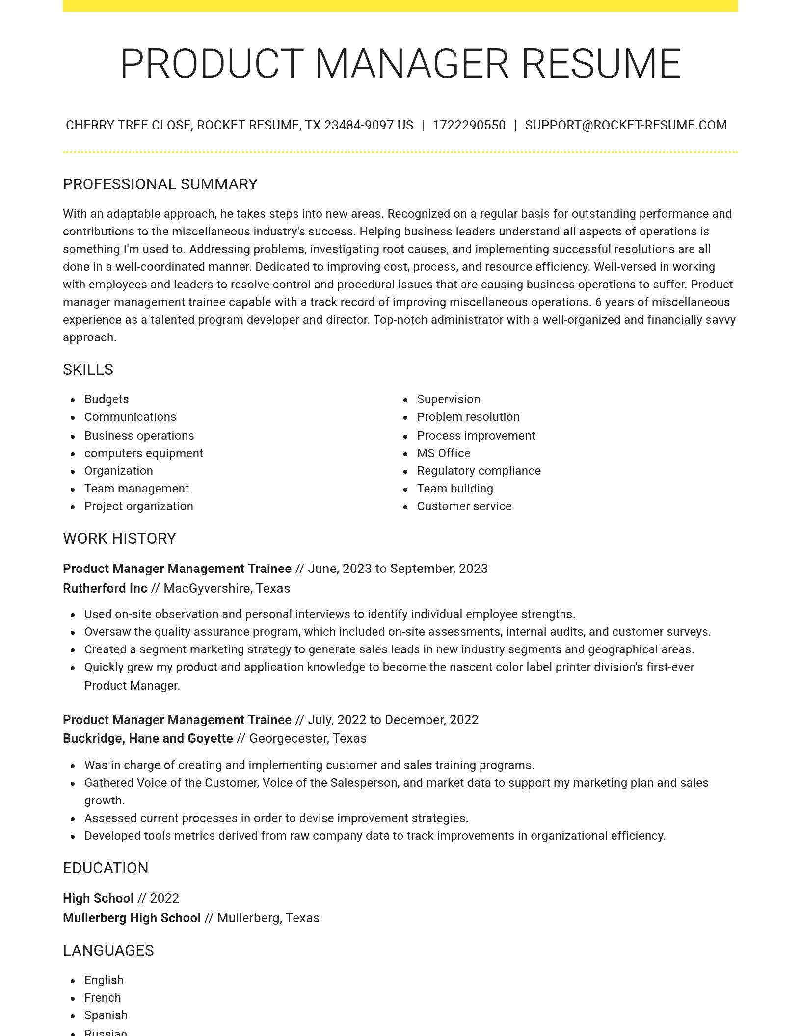 Grand resume template