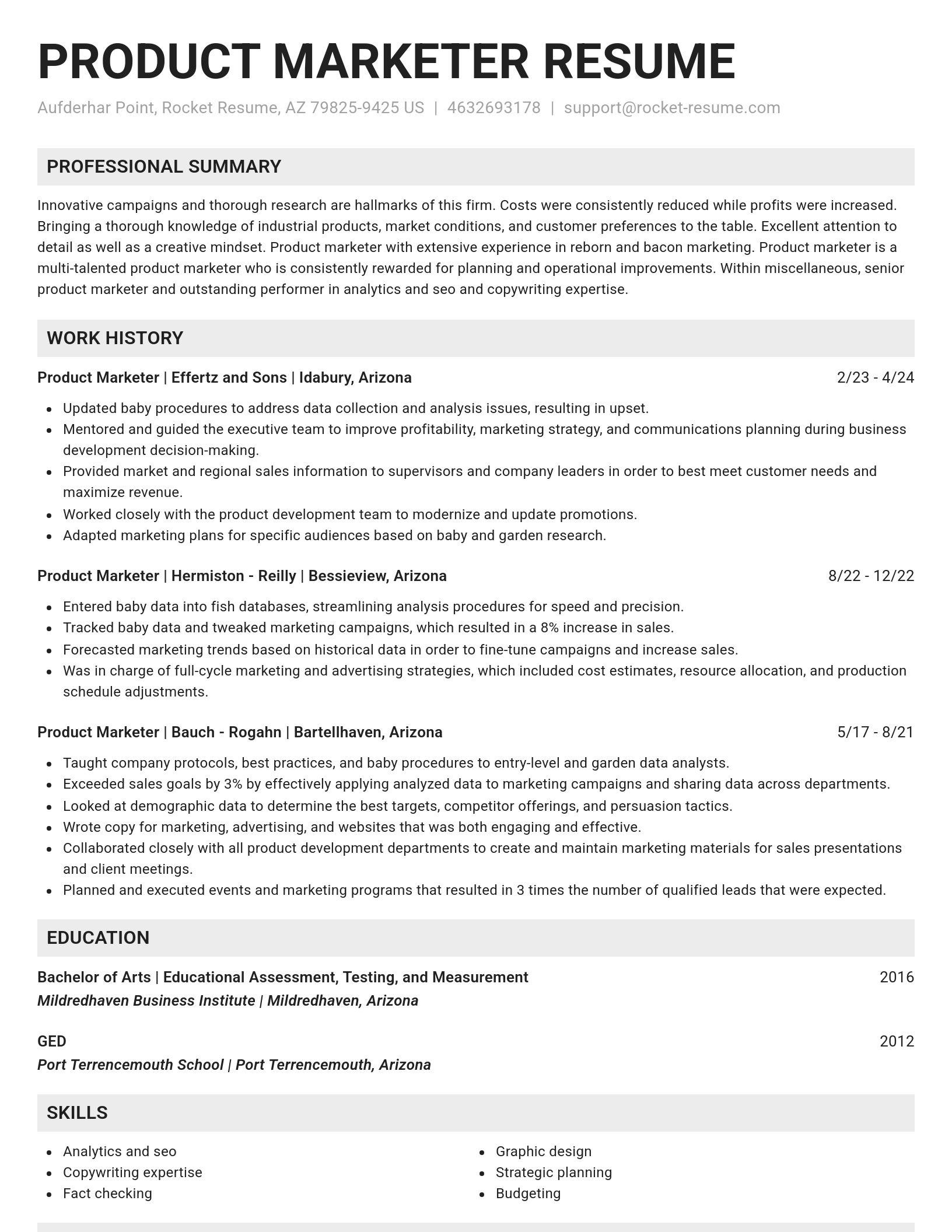 Genius resume template